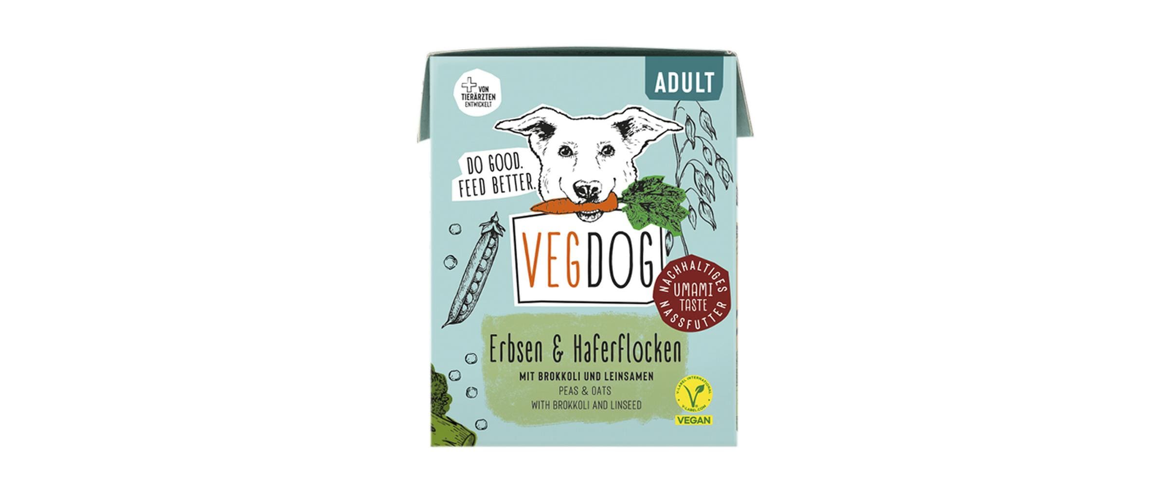 Vegdog Adult Erbsen+Haferflocken 390g TetraPak