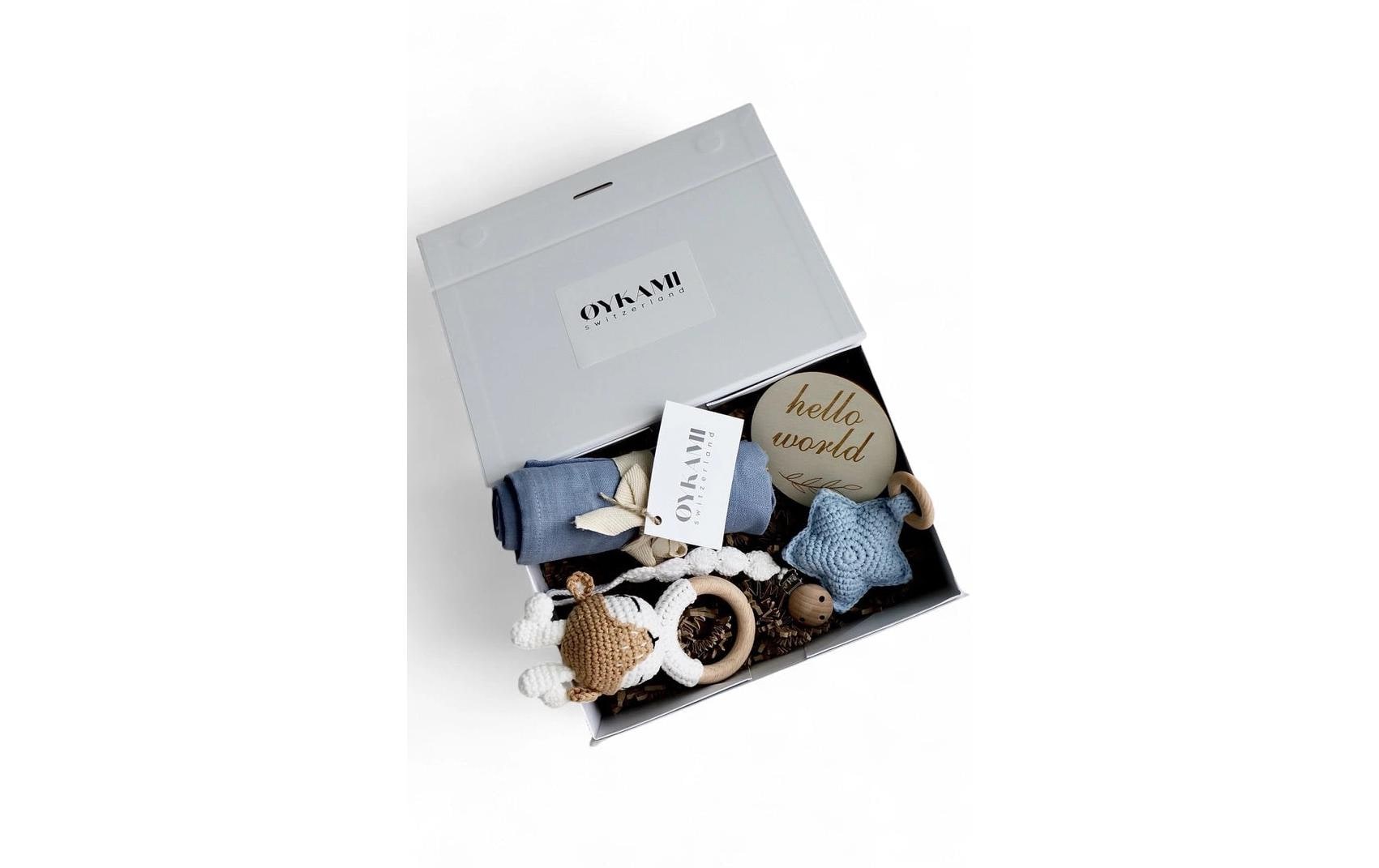 Oykami Geschenkbox Blau Fidschi mit Elch