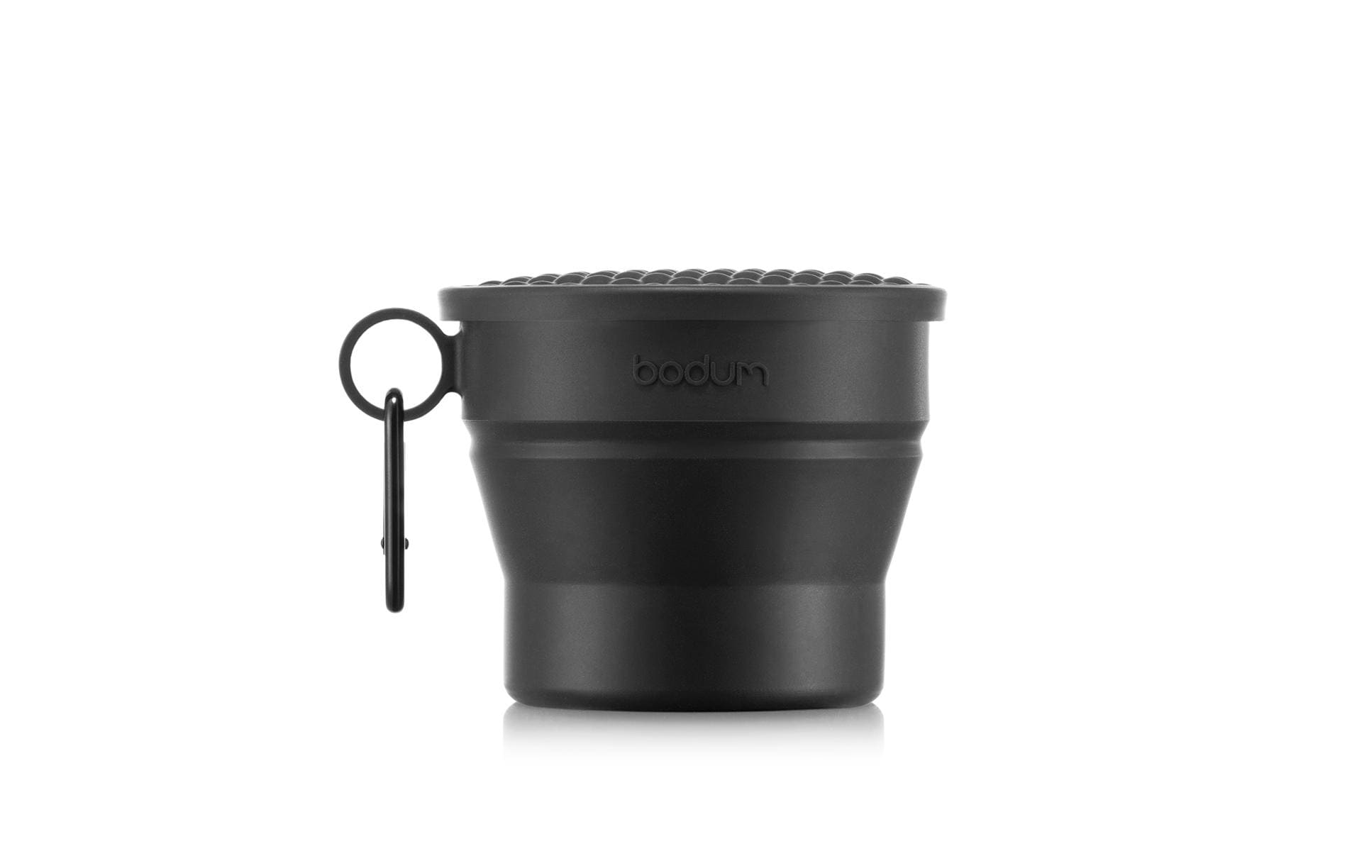 Bodum Bistro Faltbarer Becher mit Deckel Schwarz, 0.3 Liter