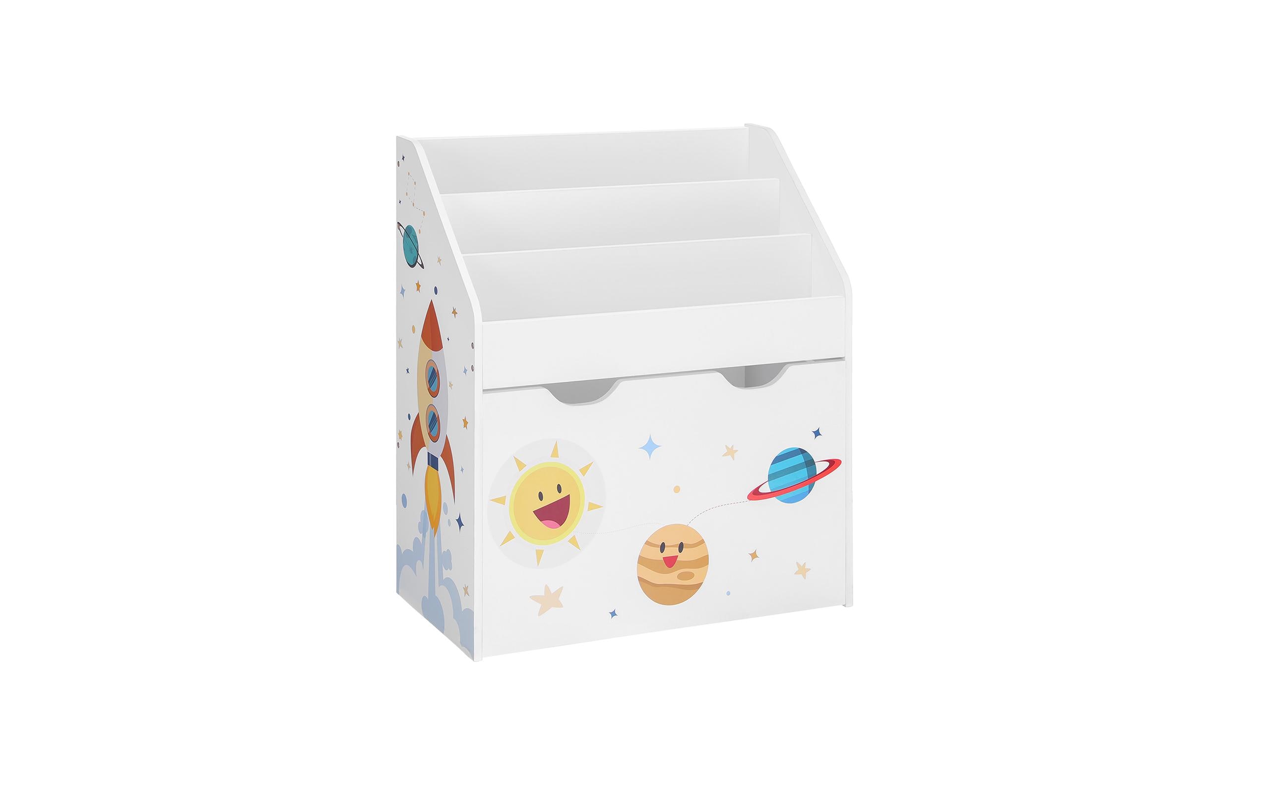 Songmics Regal für Bücher mit Schublade 62.5x29.5x70 cm (BxTxH), Holz