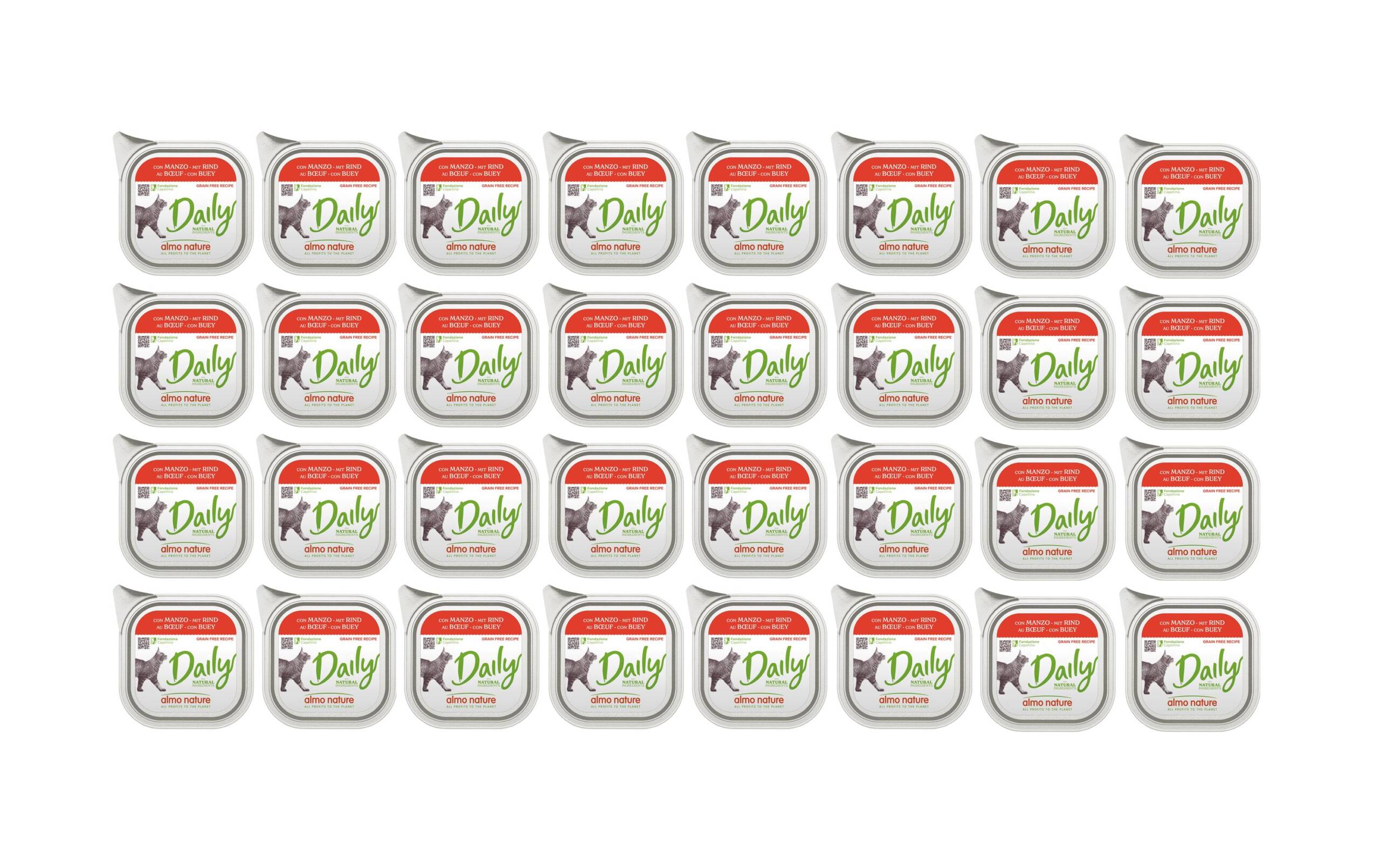 Almo Nature Nassfutter Daily Rind KIT 32x100g