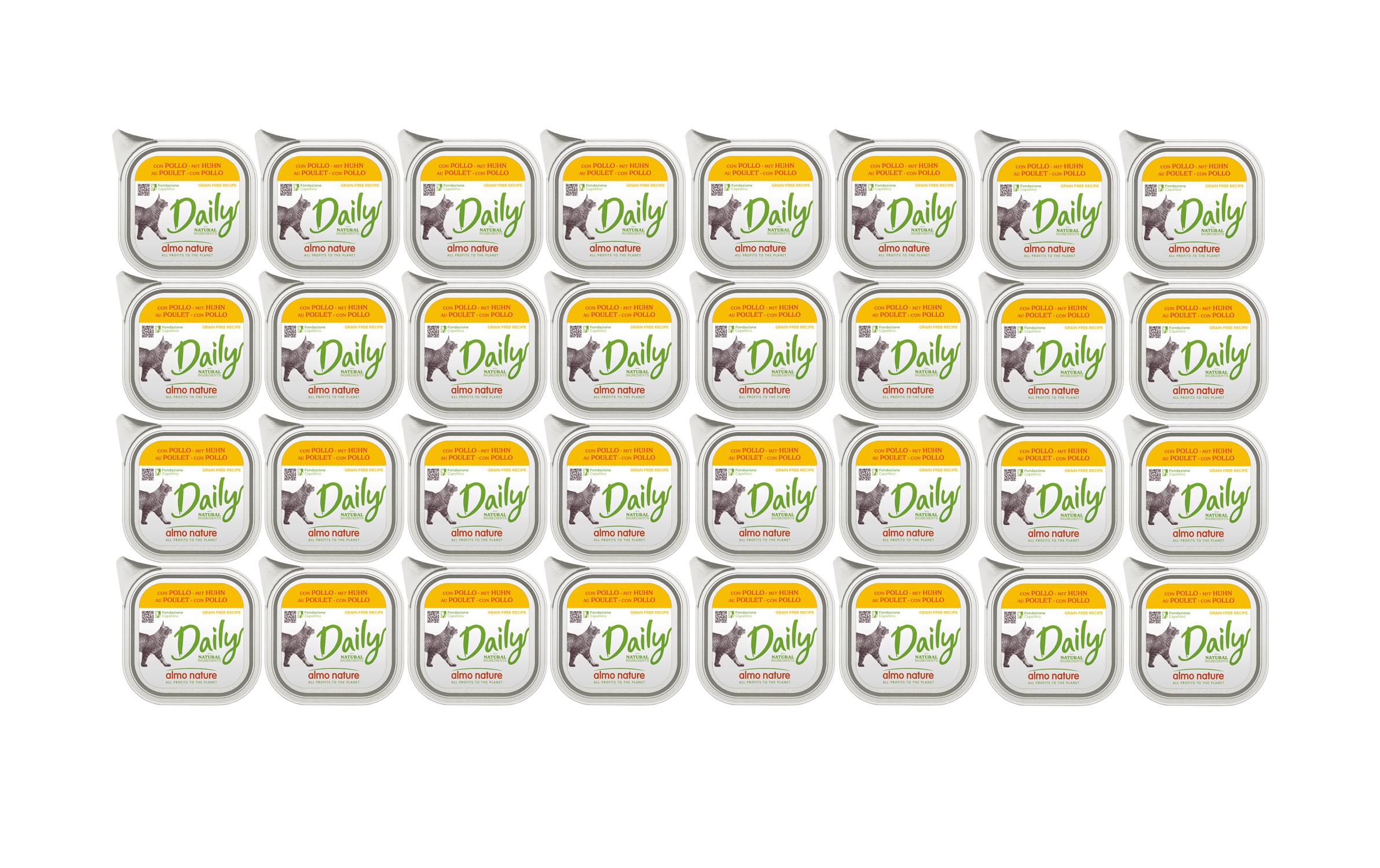 Almo Nature Nassfutter Daily Huhn KIT 32x100g