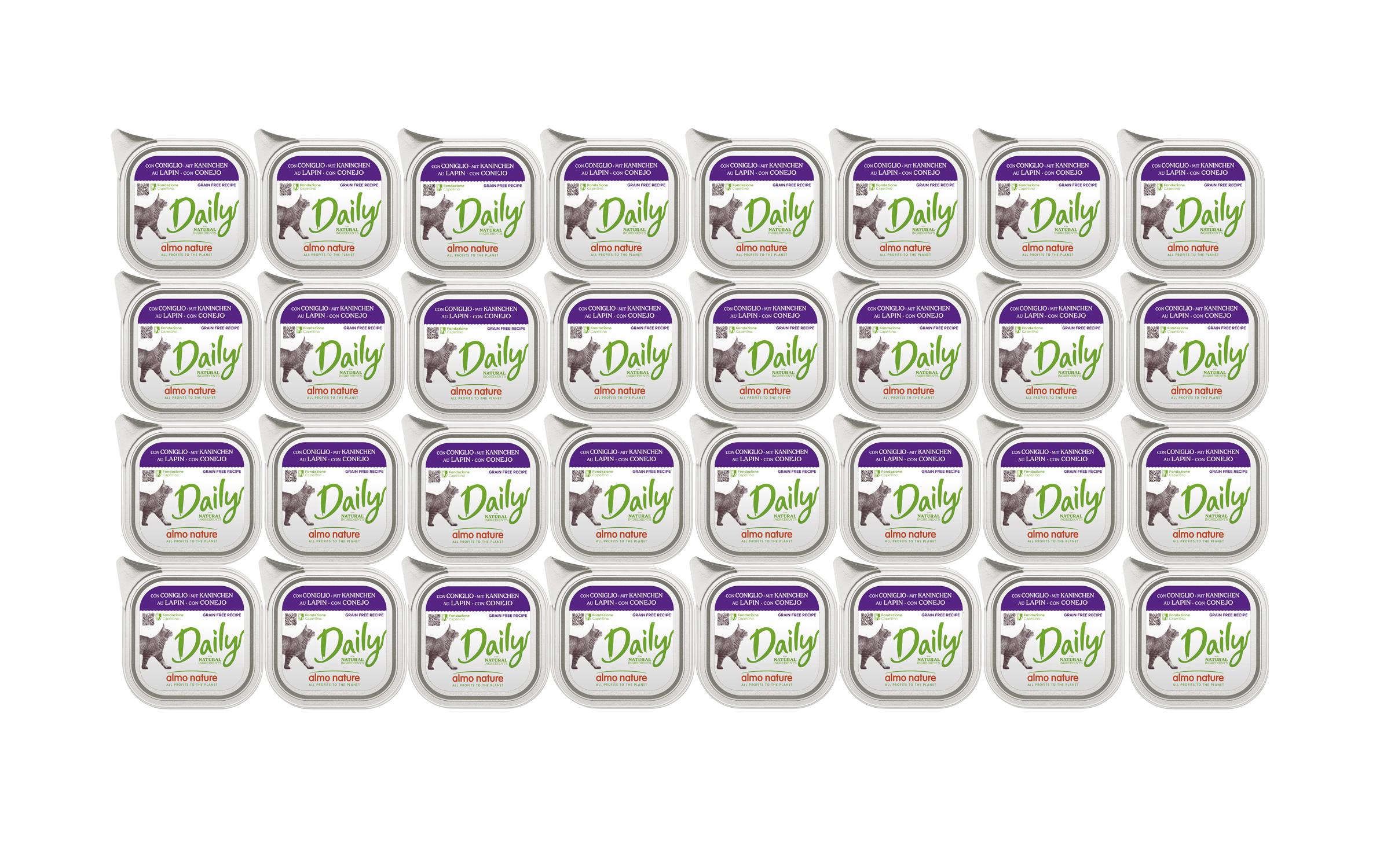 Almo Nature Nassfutter Daily Kaninchen KIT 32x100g – Bild 2