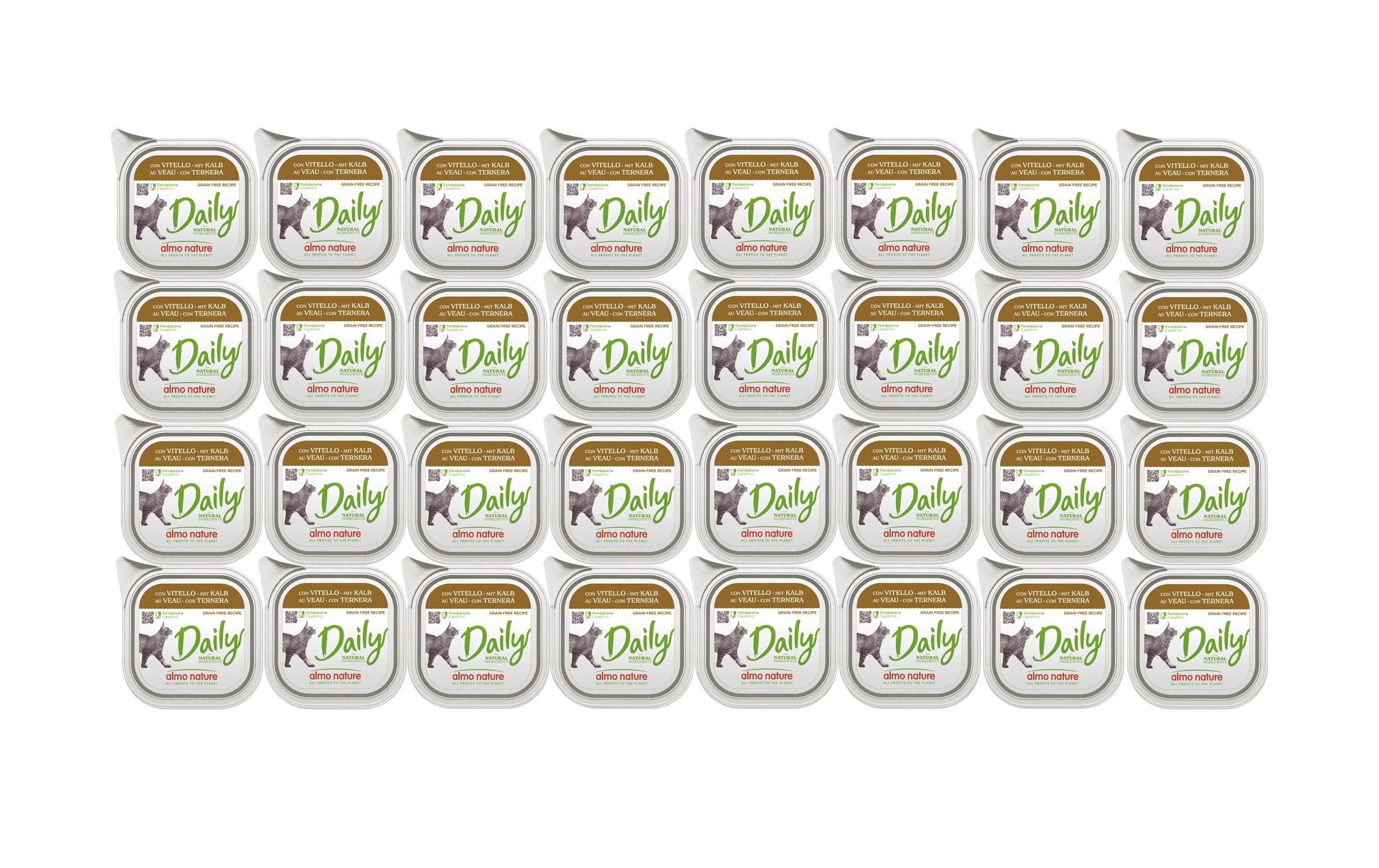 Almo Nature Nassfutter Daily Kalb KIT 32x100g