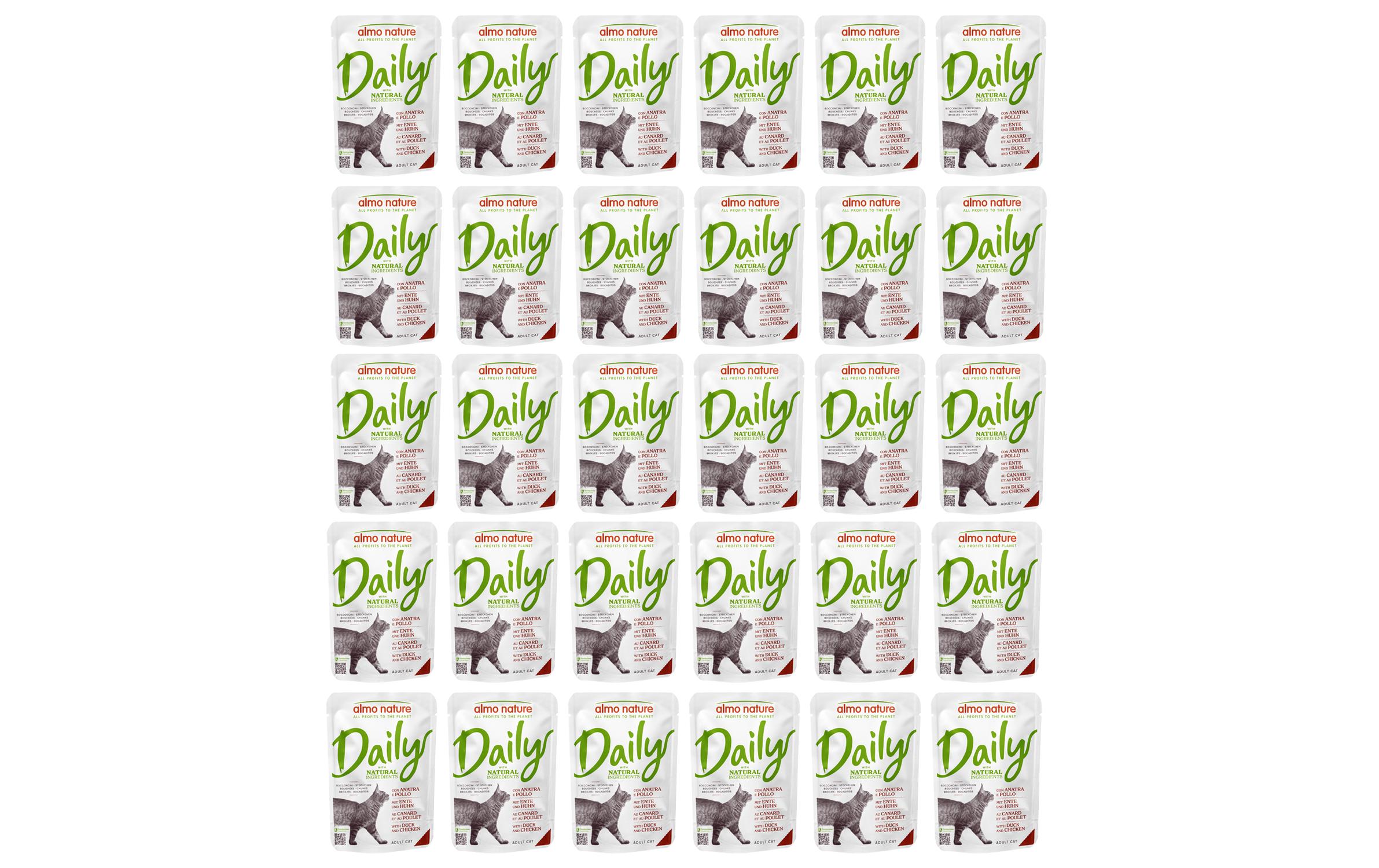 Almo Nature Nassfutter Daily 30x70g KIT Huhn & Ente