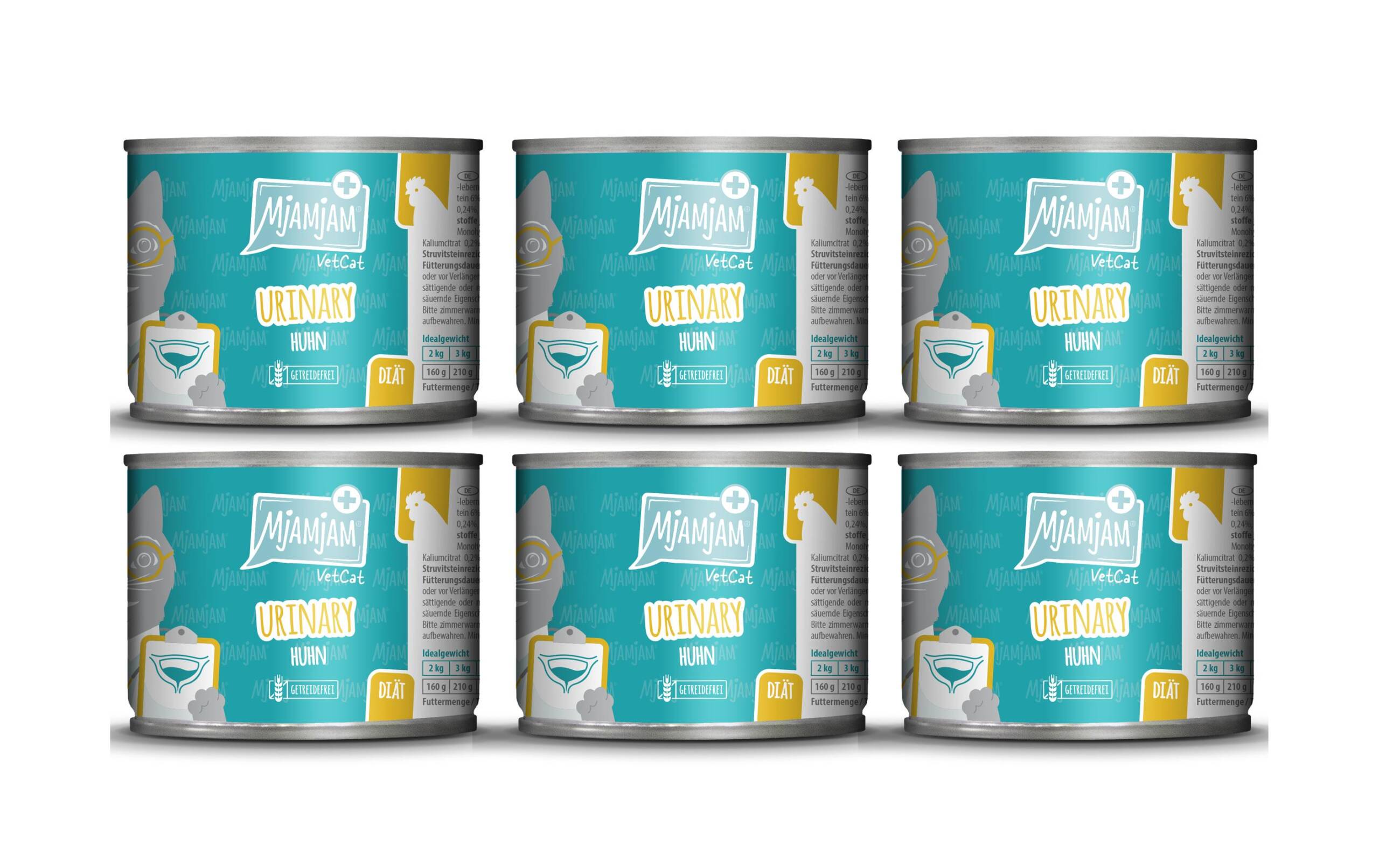 Mjamjam VetCat Diät 6x200g Kit Urinary, Huhn