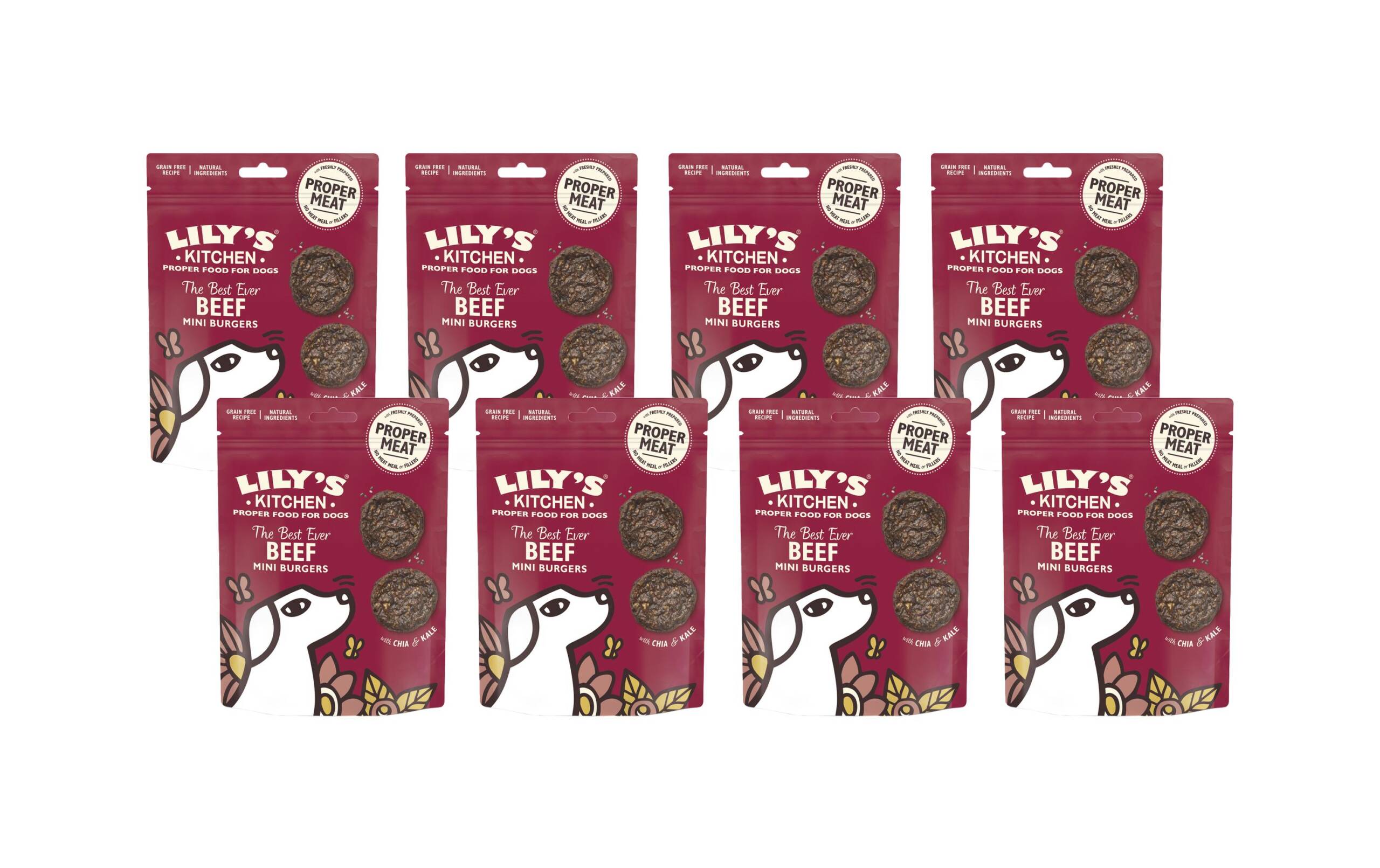 Lilys Kitchen Canine Beef Mini Burgers Kit 8x70g