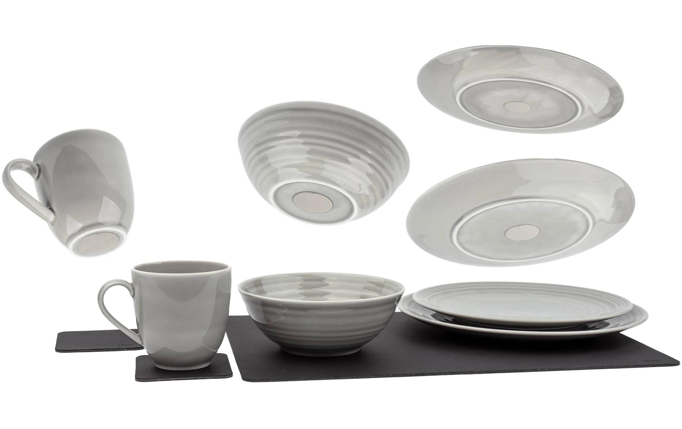 Silwy Magnet-Porzellan-Geschirrset ash