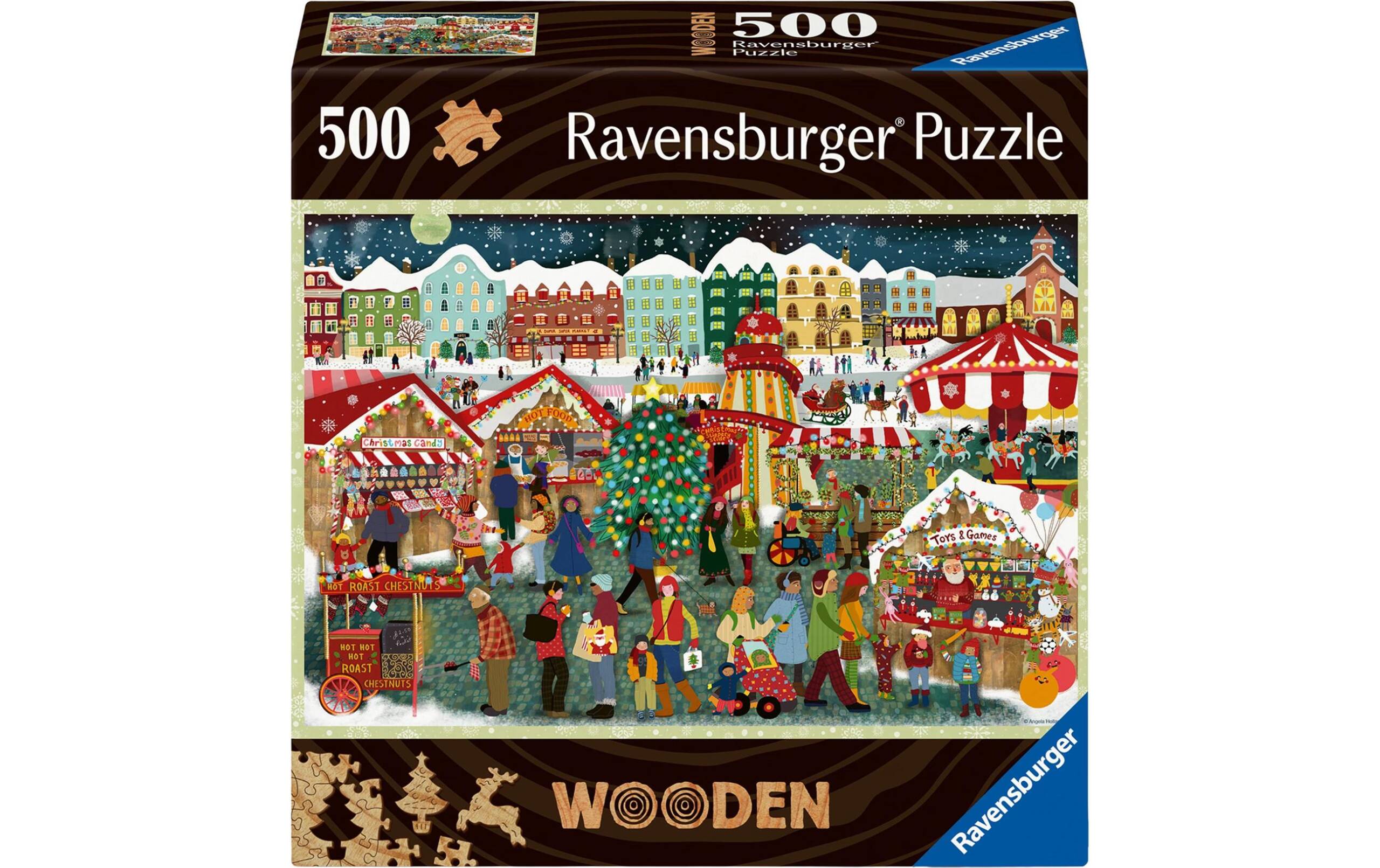 Frohe Weihnachten 500p Holz-Puzzle