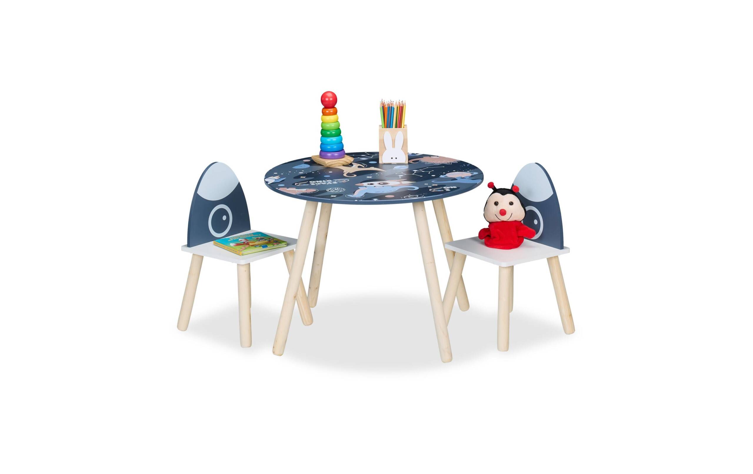 relaxdays Kindersitzgruppe Space MDF, Kiefernholz, China