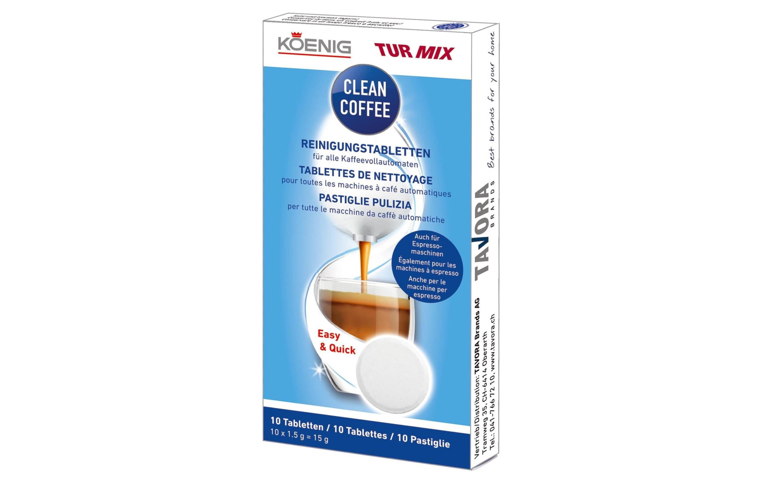 Turmix Clean Coffee für KVA A11492 10 Tabletten, Kaffeevollaut.