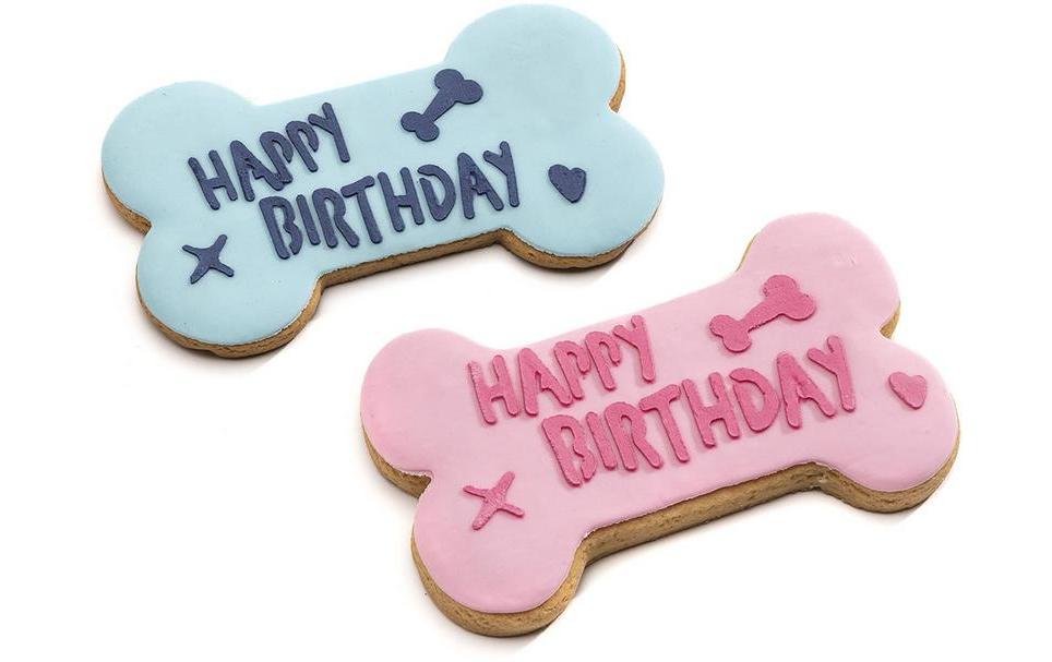 Leopet Happy Birthay Keks Knochen Gr. L 12.5x7.5x1cm, 60g