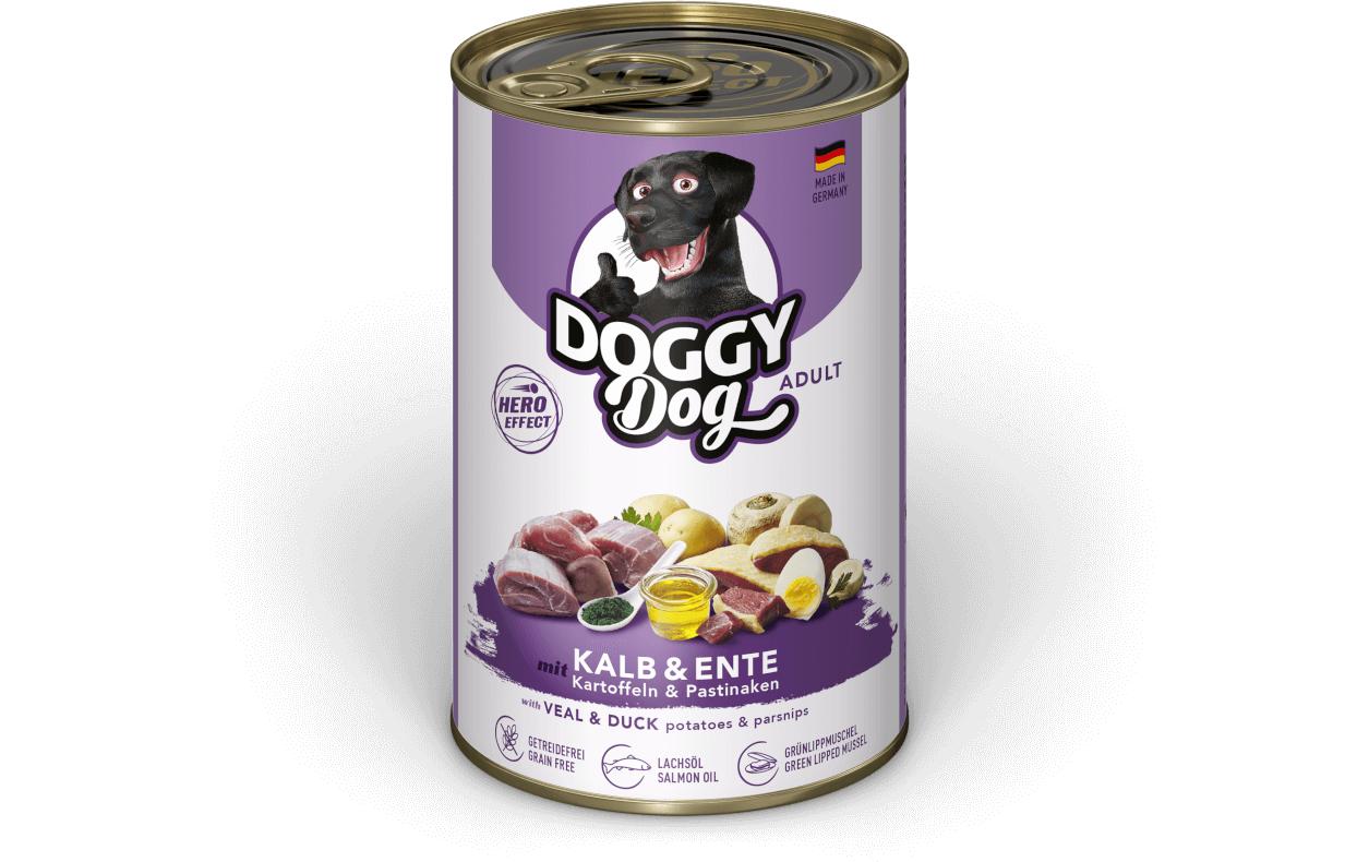 DoggyDog Dose Kalb, Ente Adult 400 g