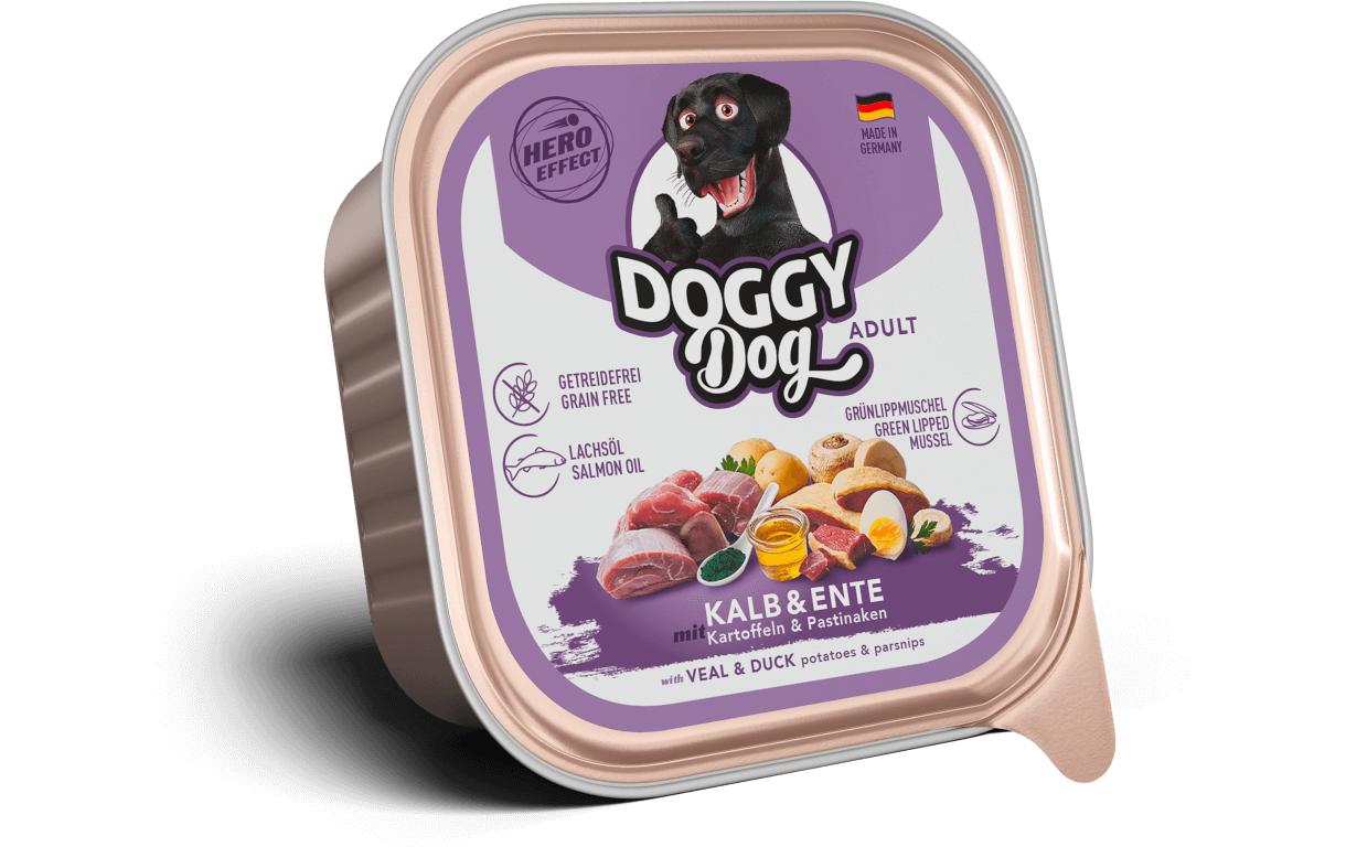 DoggyDog Schale Kalb, Ente Adult 150 g