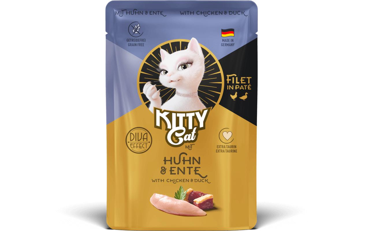 KittyCat Filét Paté Pouch Huhn, Ente 85 g