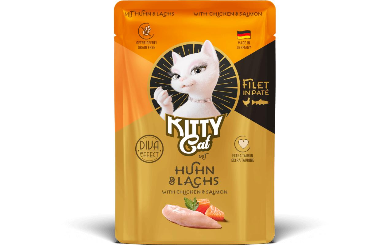 KittyCat Filét Paté Pouch Huhn, Lachs 85 g
