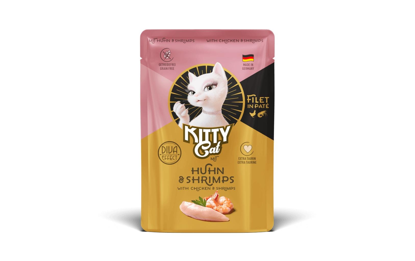 KittyCat Filét Paté Pouch Huhn, Shrimps 85 g – Bild 2