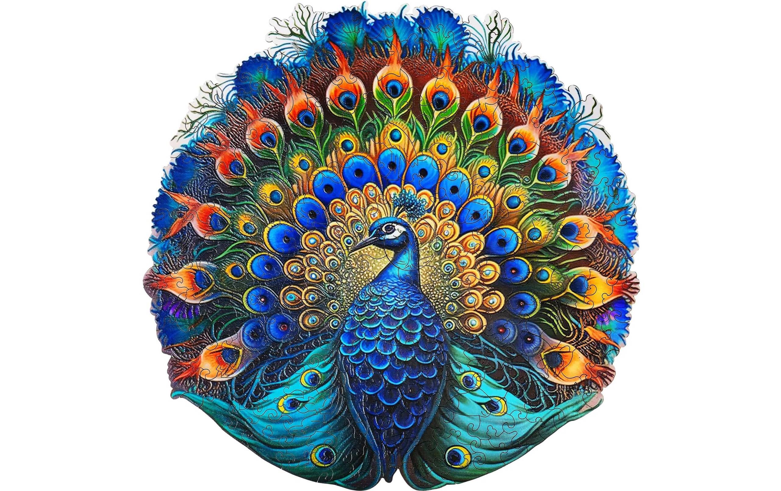 Holzpuzzle Pfau Escape Welt