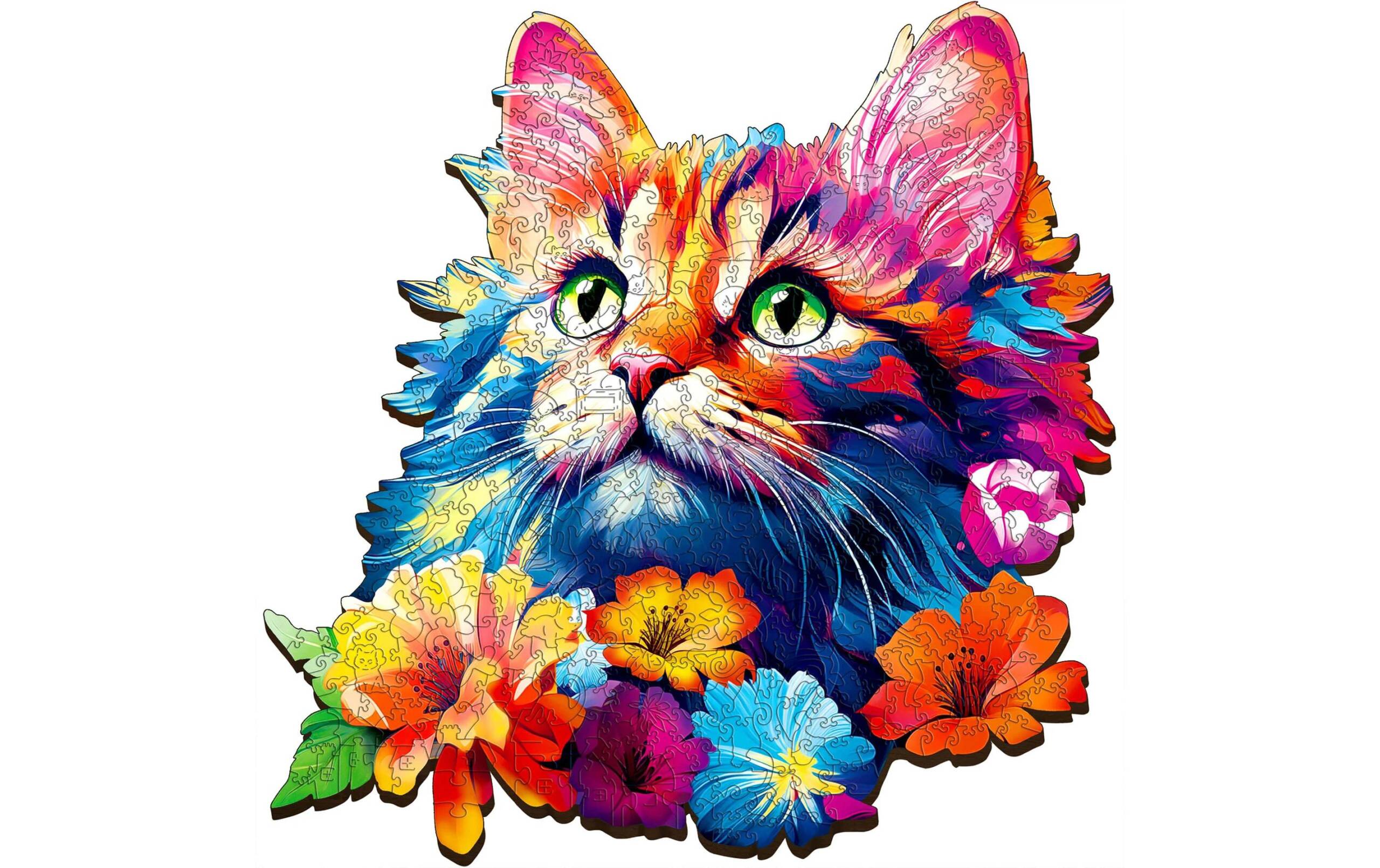 Holzpuzzle Katze Escape Welt