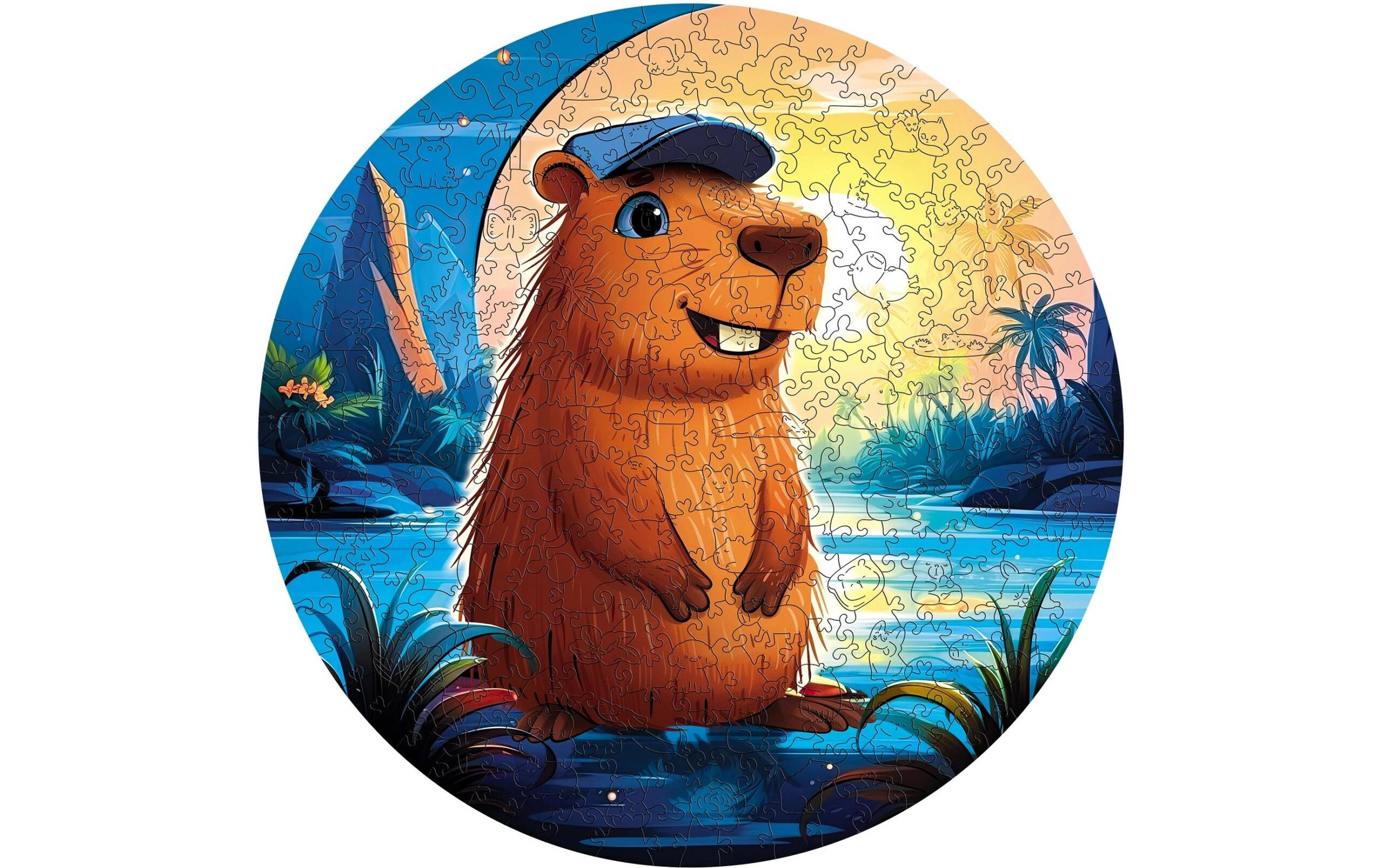 Holzpuzzle Capybara Escape Welt