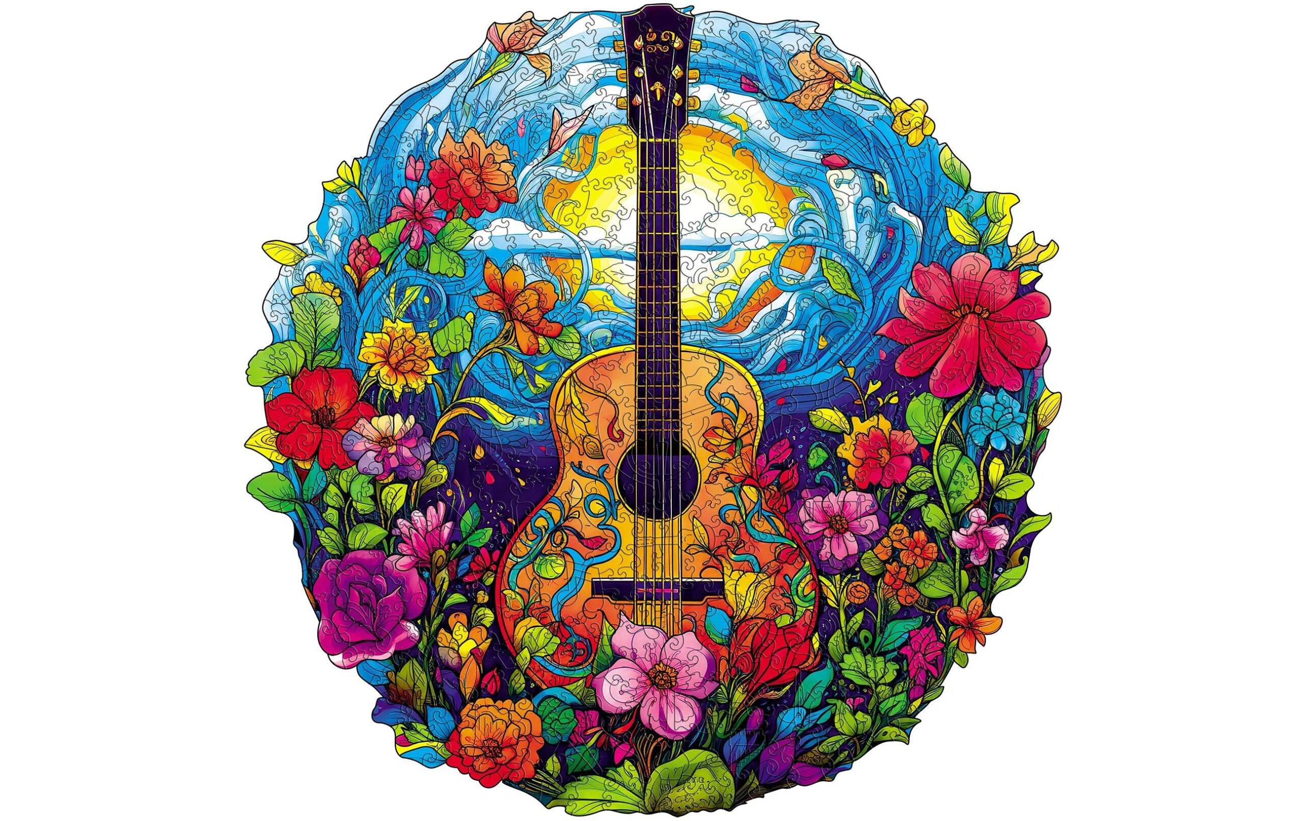 Holzpuzzle Gitarre Escape Welt