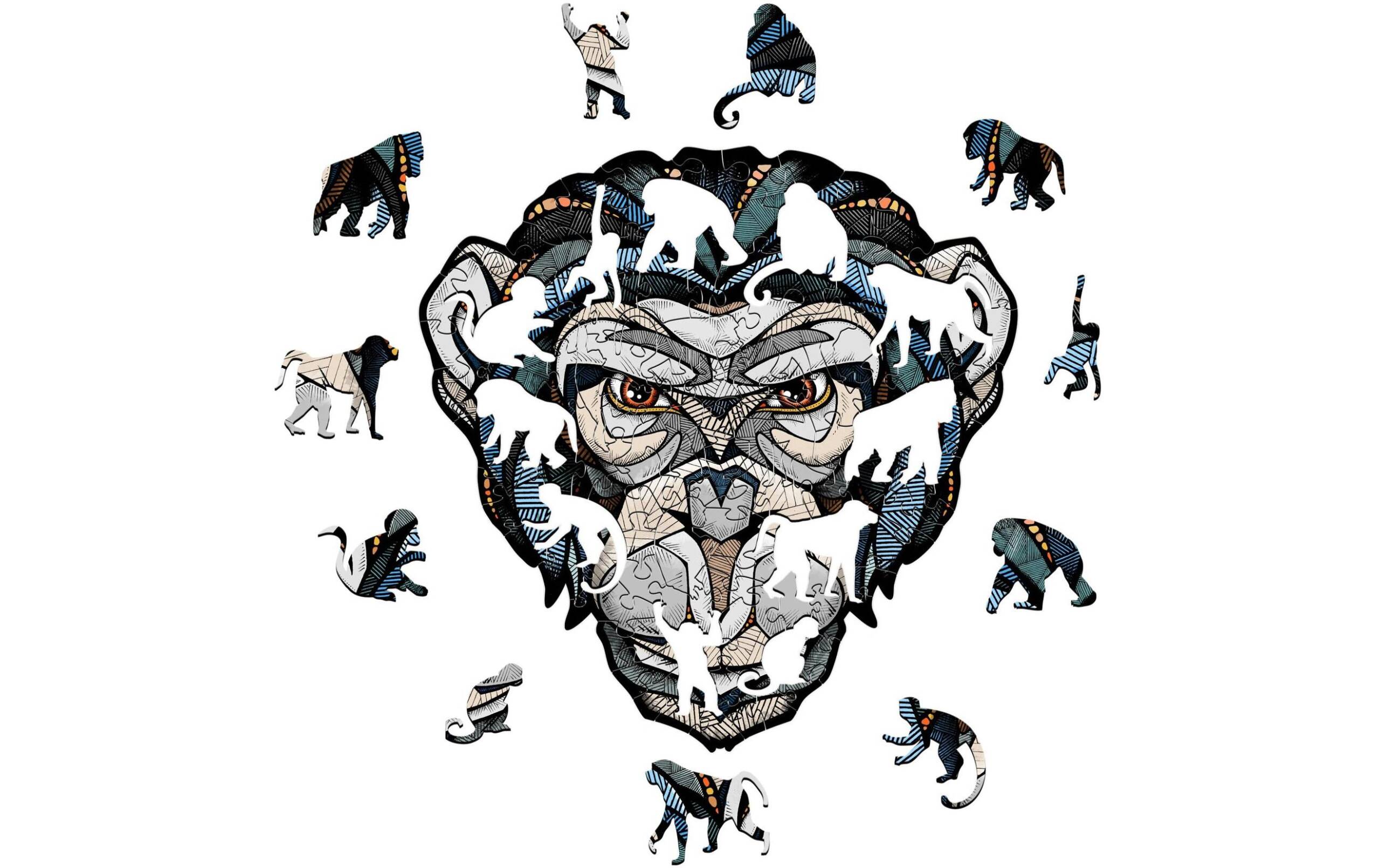 Holzpuzzle Schimpanse ECO WOOD ART