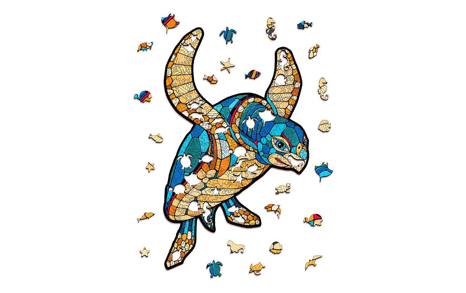 Holzpuzzle Schildkröte ECO WOOD ART