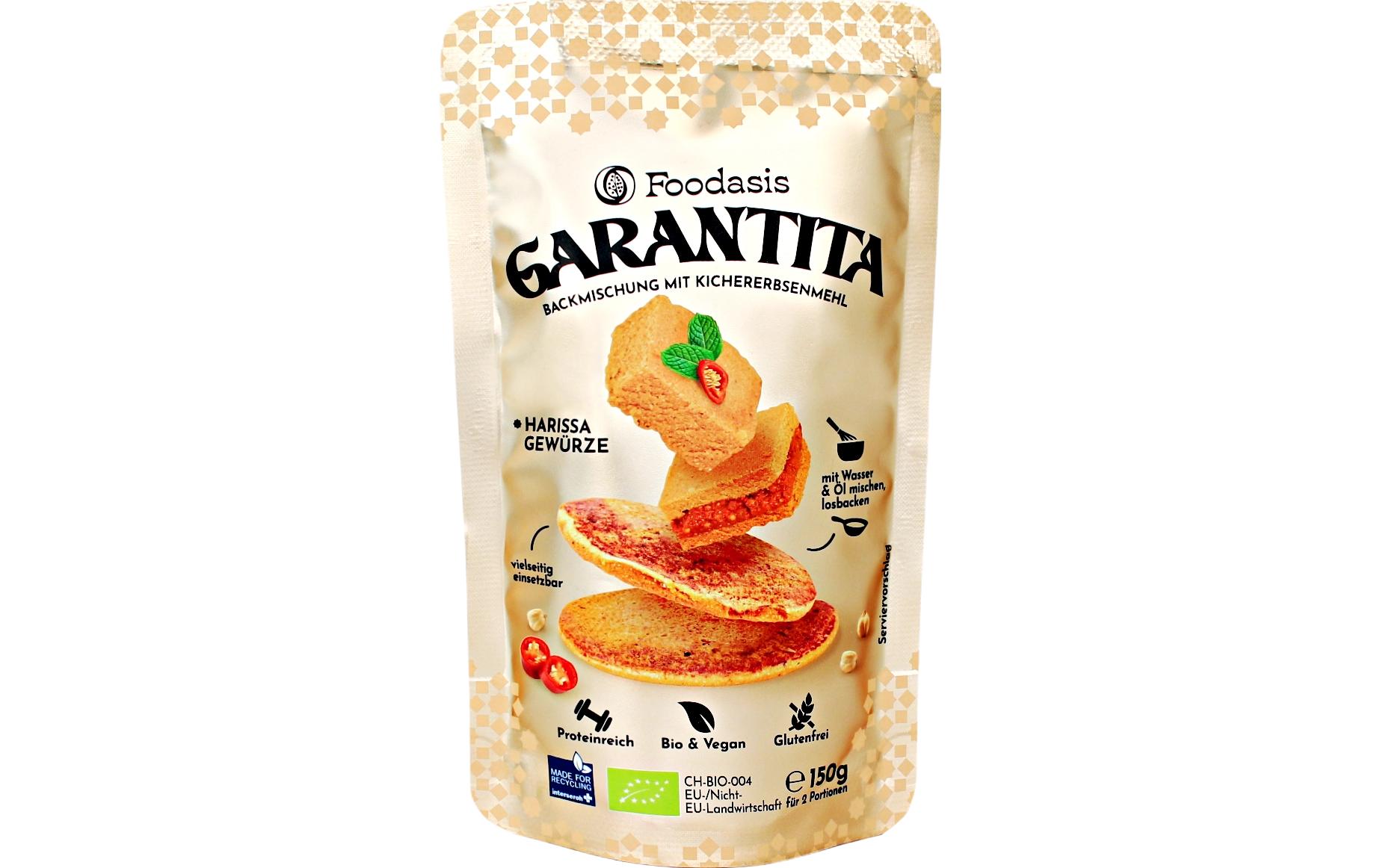Foodasis Backmischung Garantita Harissa 150 Backmischung mit Kichererbsenmehl