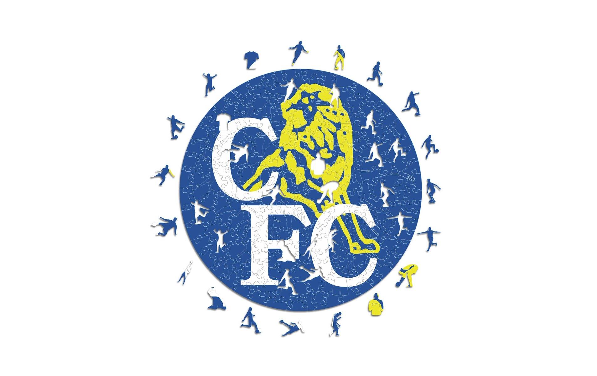 Chelesea FC - Retro Logo Holz Puzzle Grösse M (270 Teile)