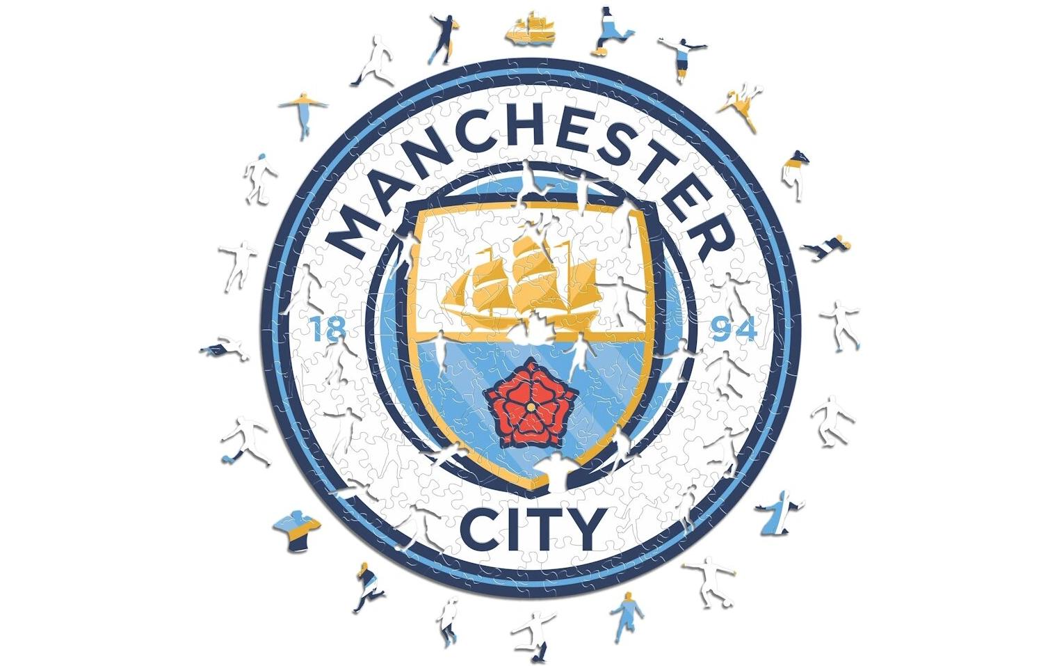 Man City FC - Logo Holz Puzzle Grösse M (270 Teile)