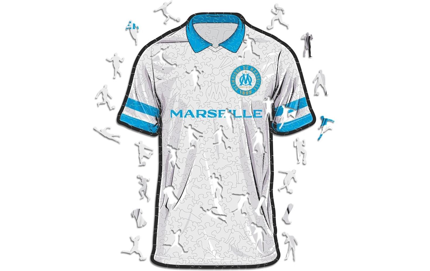 Olympique Marseille - Trikot Holz Puzzle Grösse M (270 Teile)