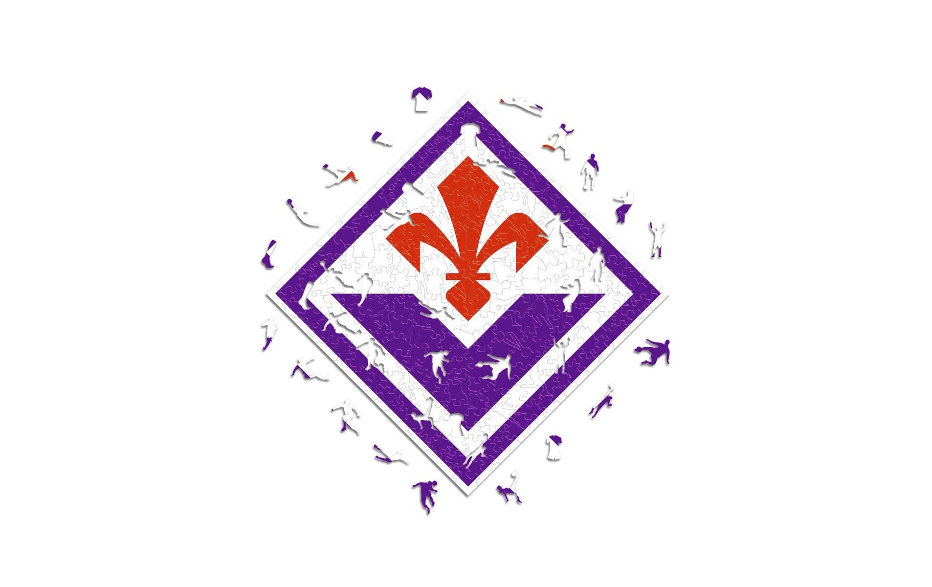 ACF Fiorentina - Logo Holz Puzzle Grösse M (270 Teile)