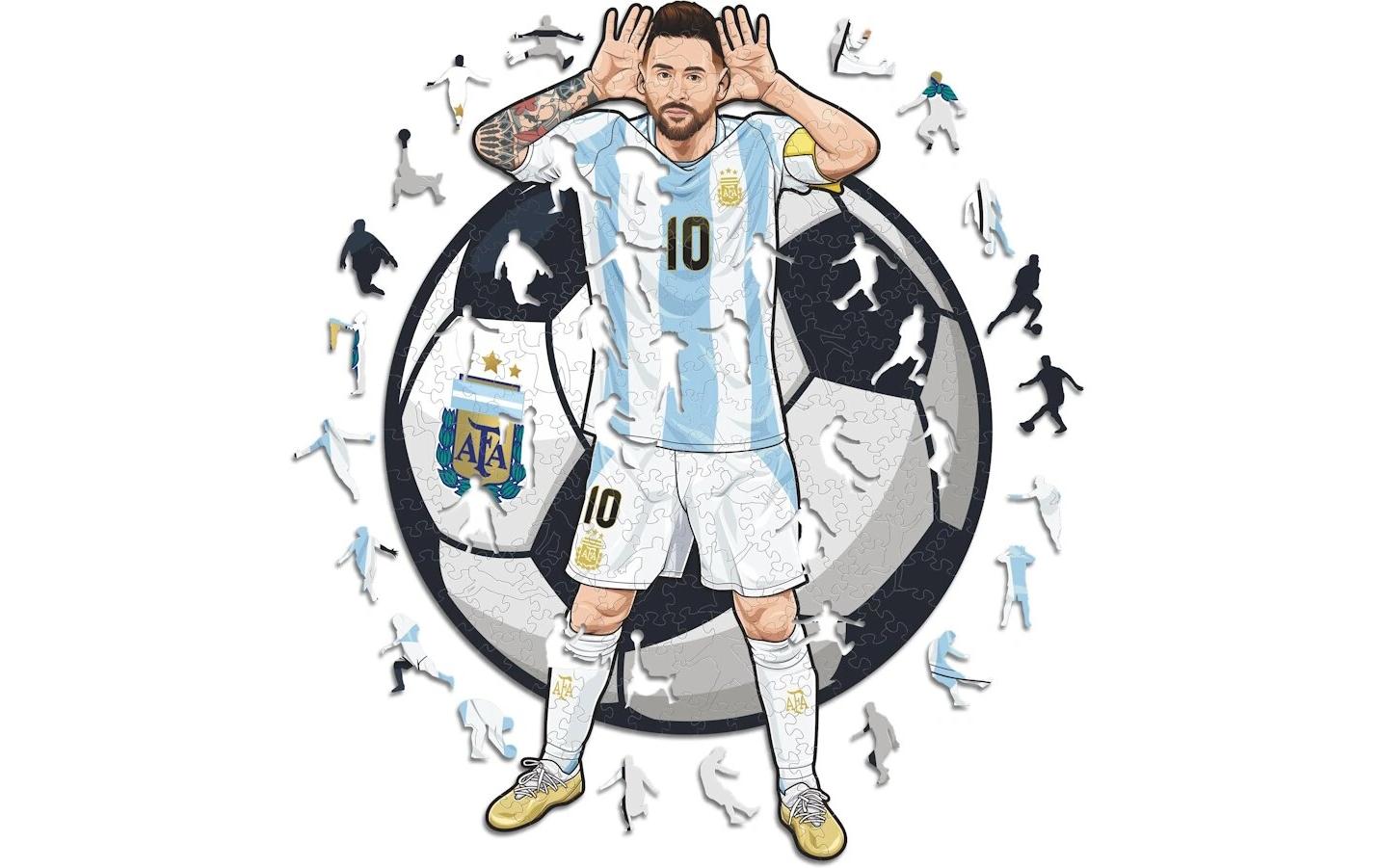 Lionel Messi (Argentina) Holz Puzzle Grösse M (270 Teile)
