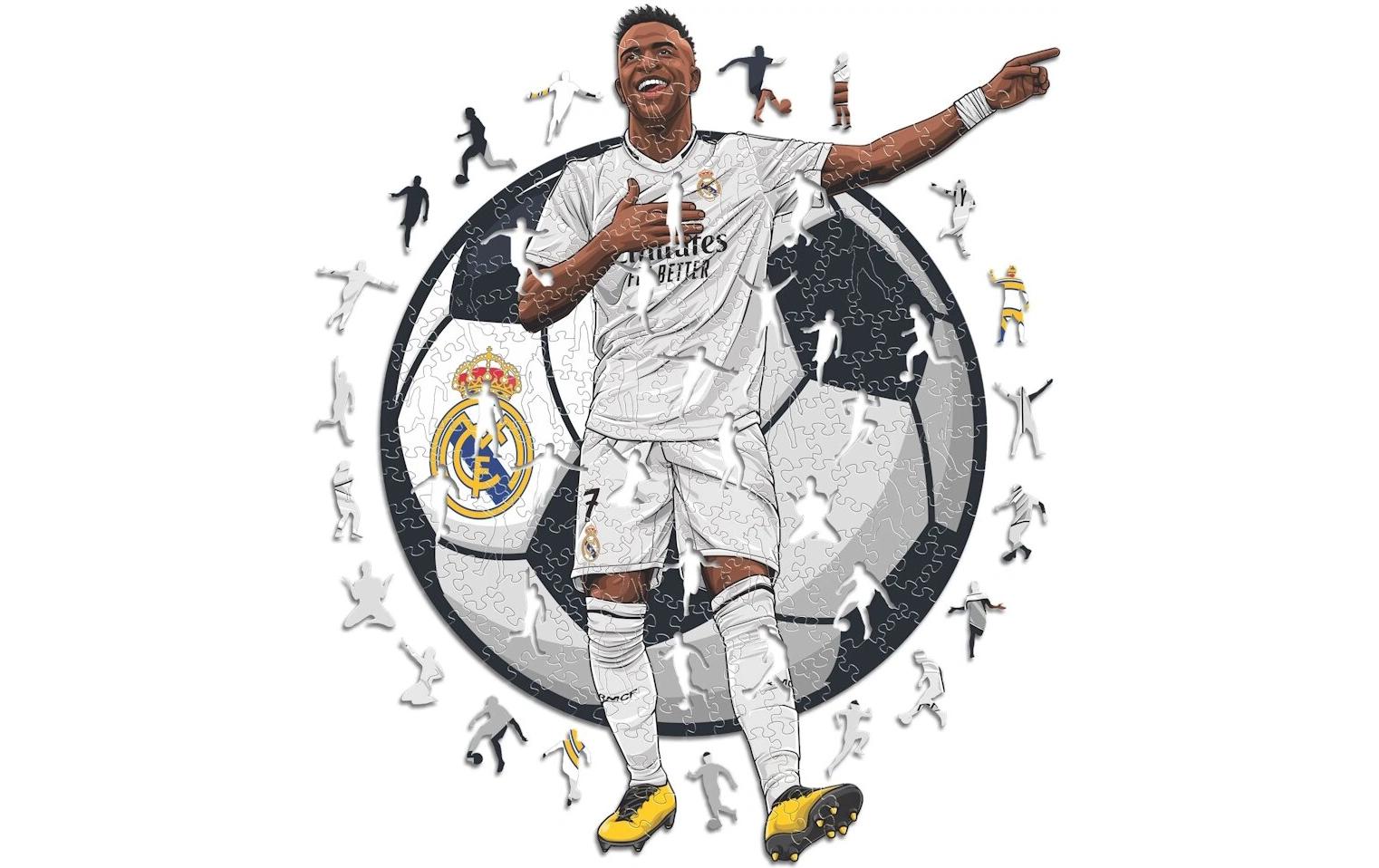 Vinicius Jr. - Real Madrid Holz Puzzle Grösse M (270 Teile)