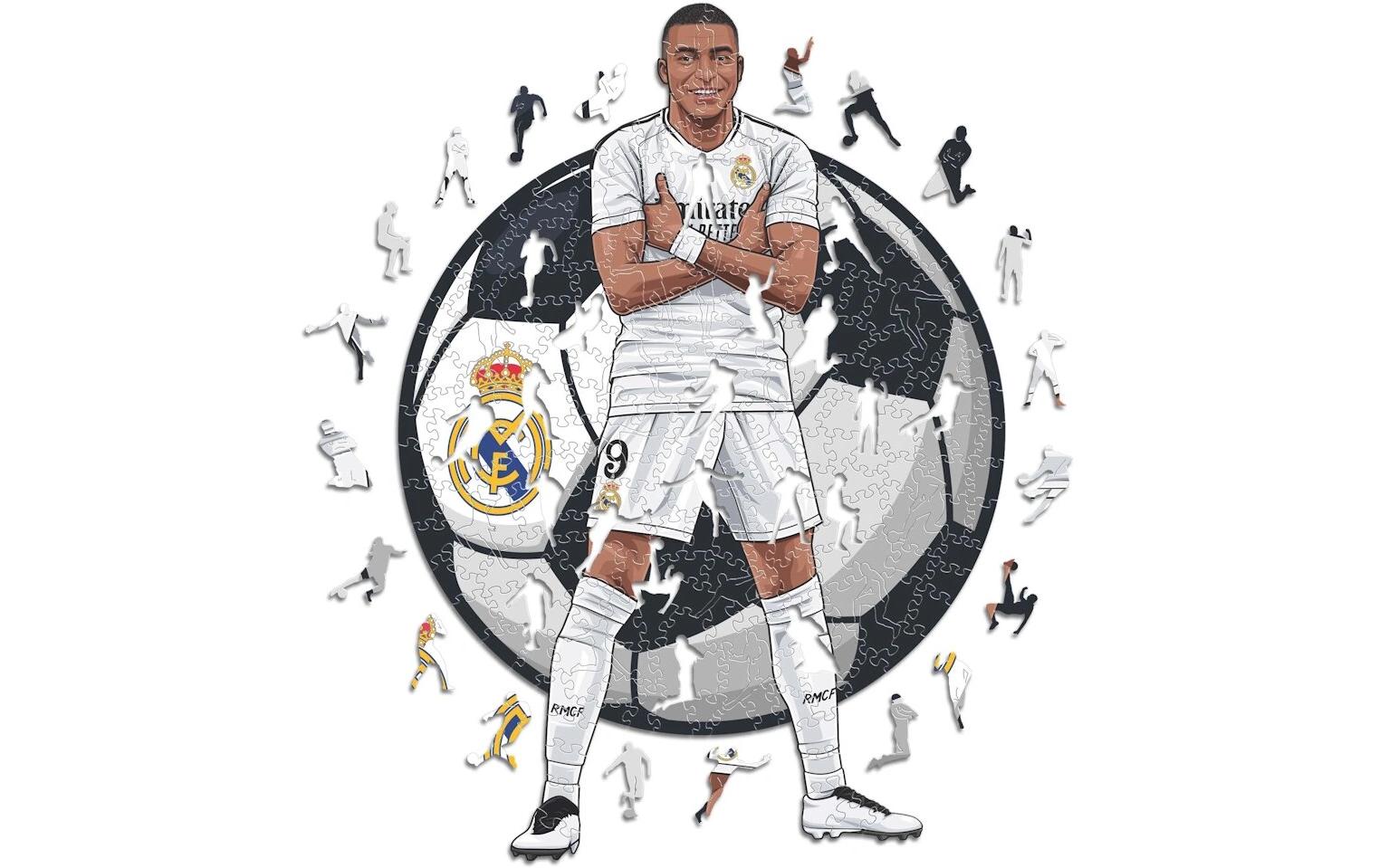 Kylian Mbappé - Real Madrid Holz Puzzle Grösse M (270 Teile)