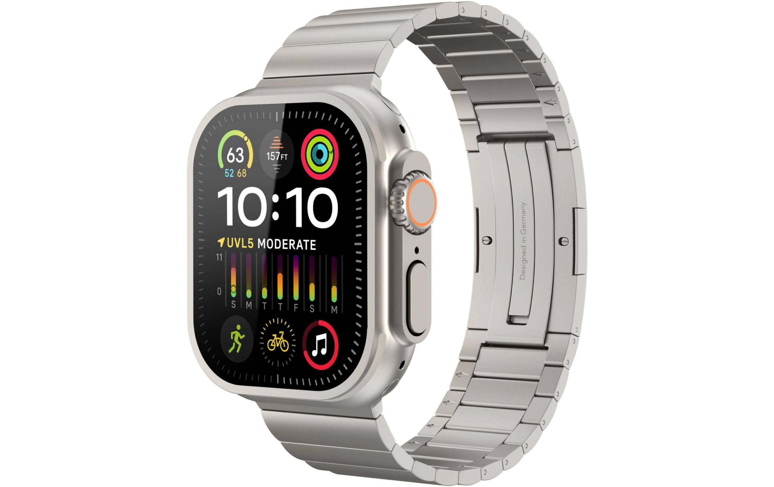 Vonmählen Link Bracelet Pro, Nature Apple Watch 44/45/46/49mm, Titanium