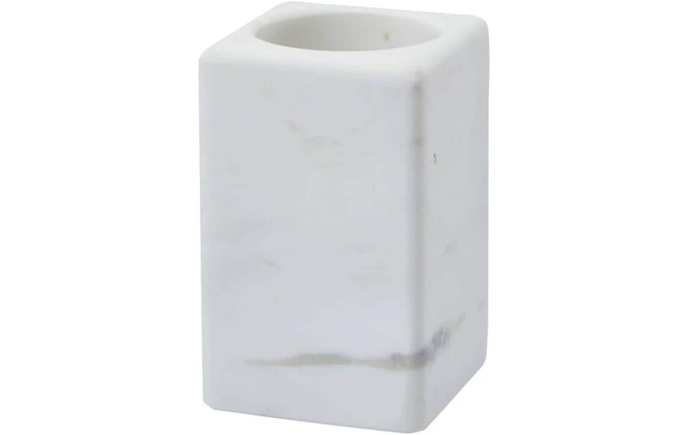 Aquanova Zahnputzbecher Hammam, Naturstein 7x7x10.5 cm, Metall, Naturstein