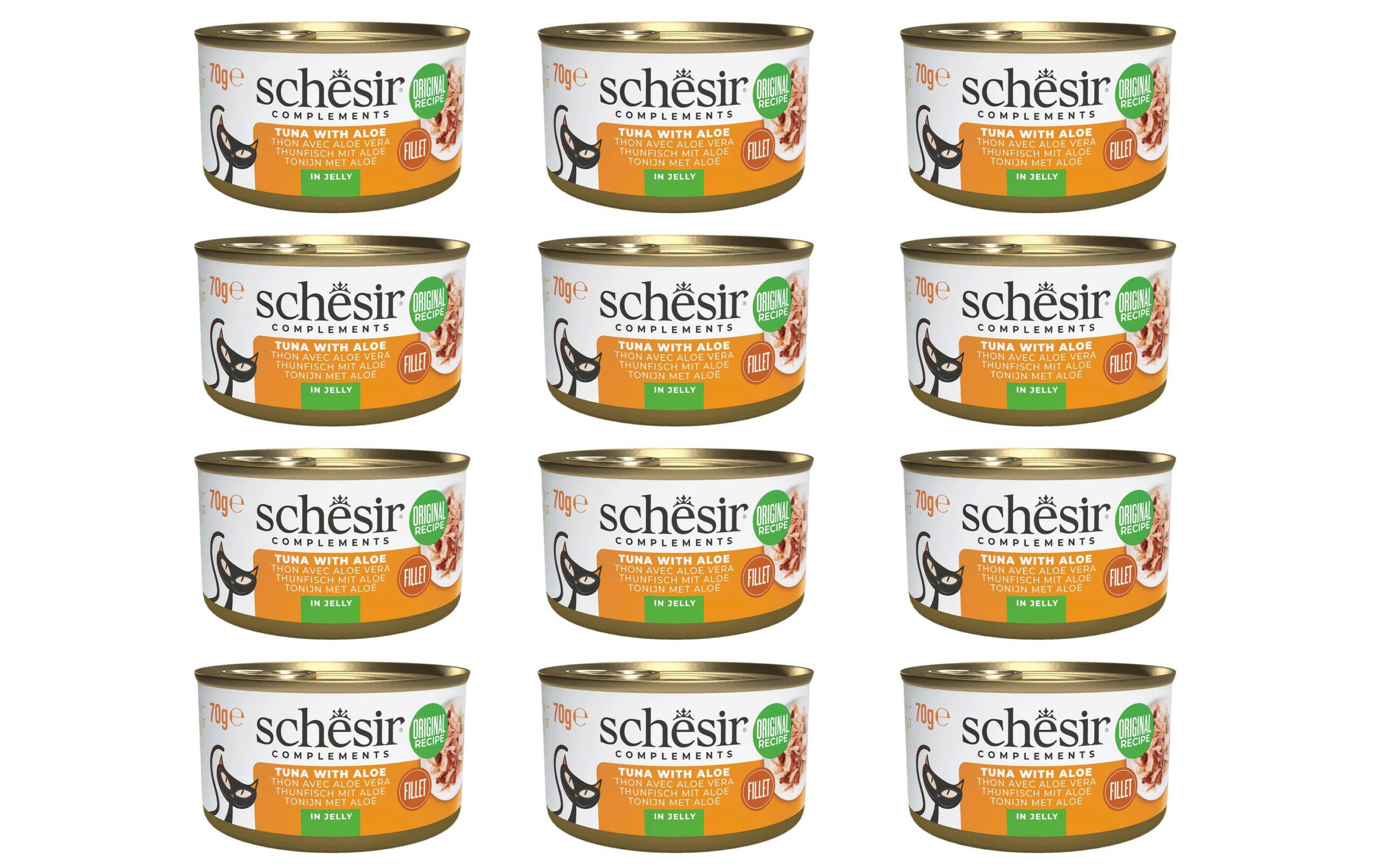 Schesir Cat Thunfisch Aloe Gelée 12x70g Kit