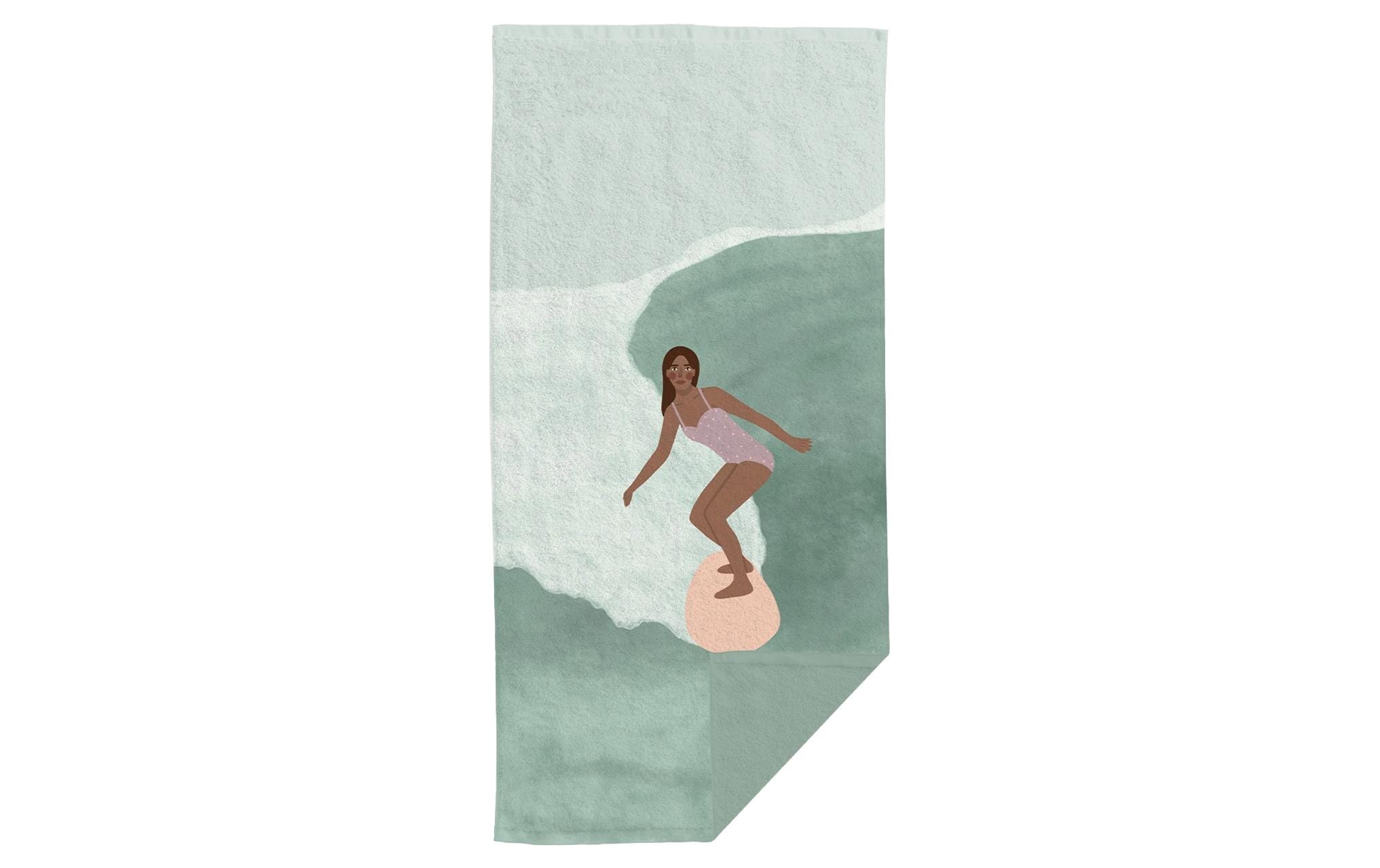 ChicMic Strandtuch - Surfing 90x180cm, 100% Bio Baumwolle, 2 Seiten