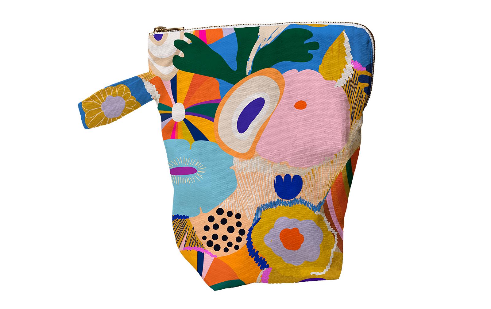 ChicMic Cotton Beutel-Burst of colors 22.5x26.5x10cm, 100% Bio Baumwolle