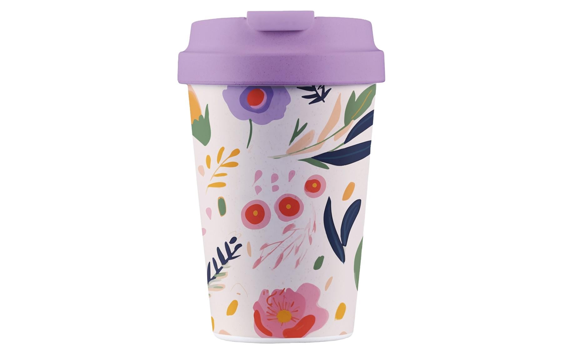 bioloco Kaffeebe. Easy Cup-Field of flowers 350ml, wiederverschliessbarer Deckel
