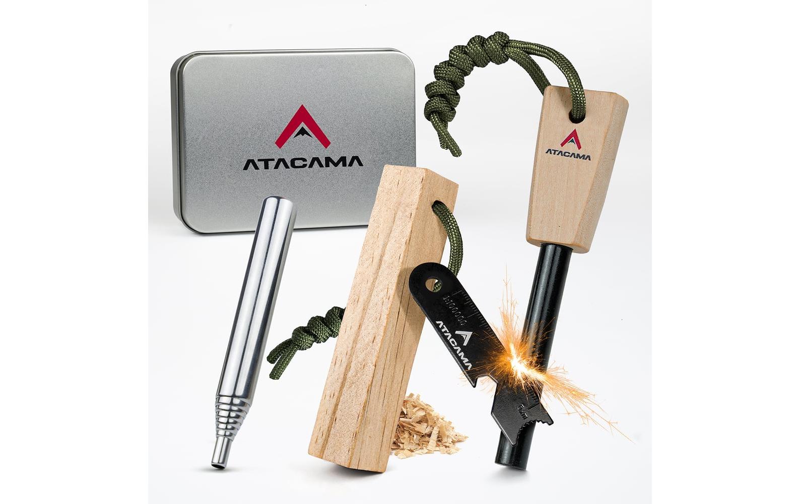 Atacama Feuerstahl Survival Set Multitool, Kienspan Zunder, Feuerstein, BL