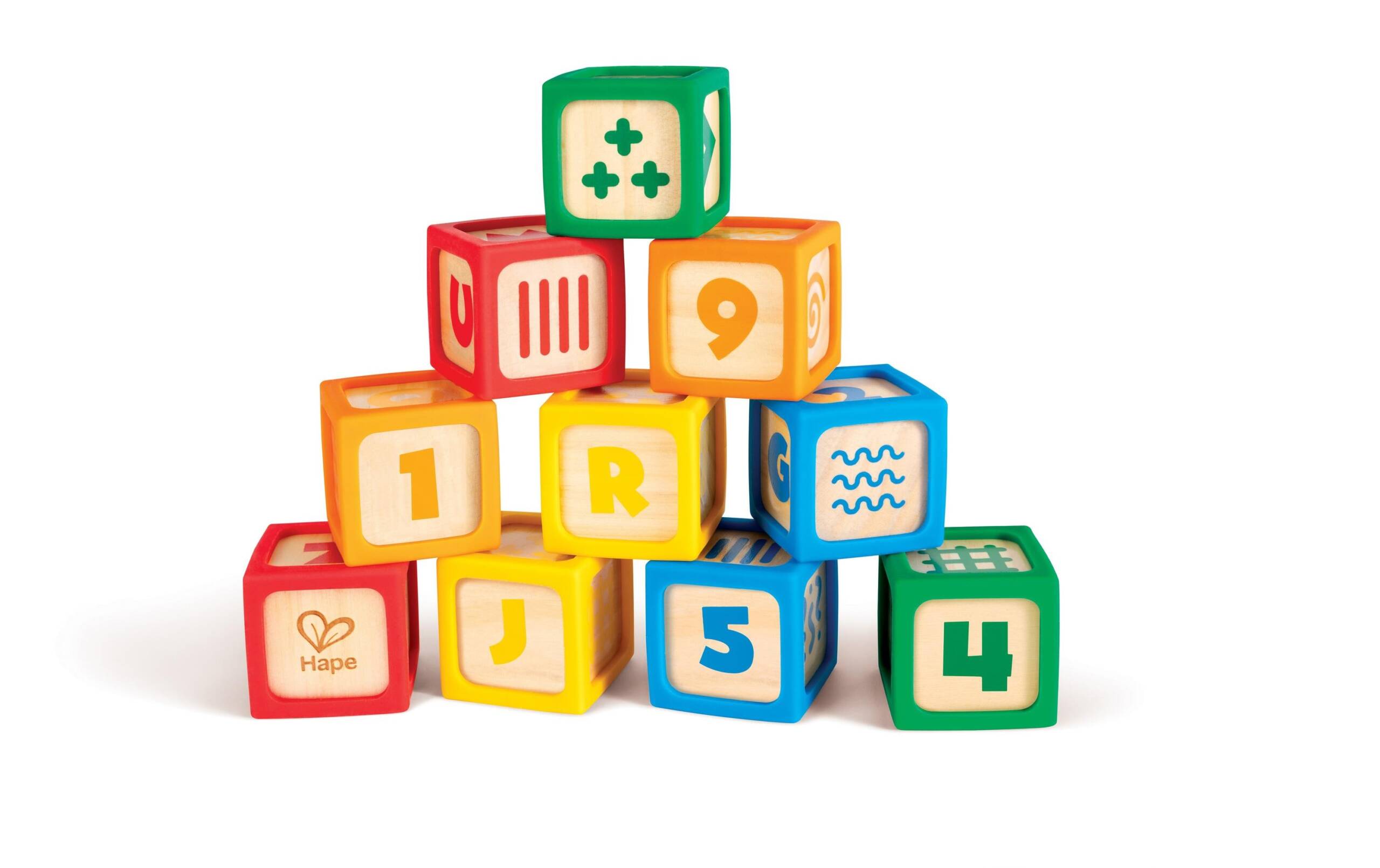 Stapelklötzchen Silikon/Holz 10 Stk. FSC