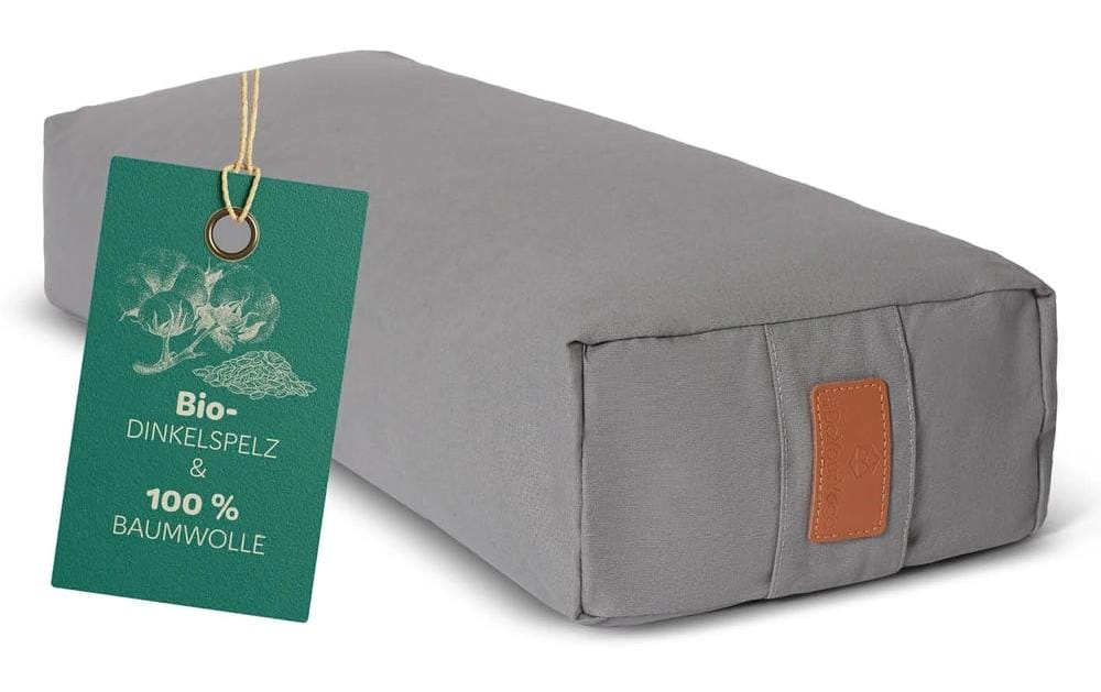 DoYourYoga Yogabolster Paravati Rechteck zementgrau Dinkelspelz