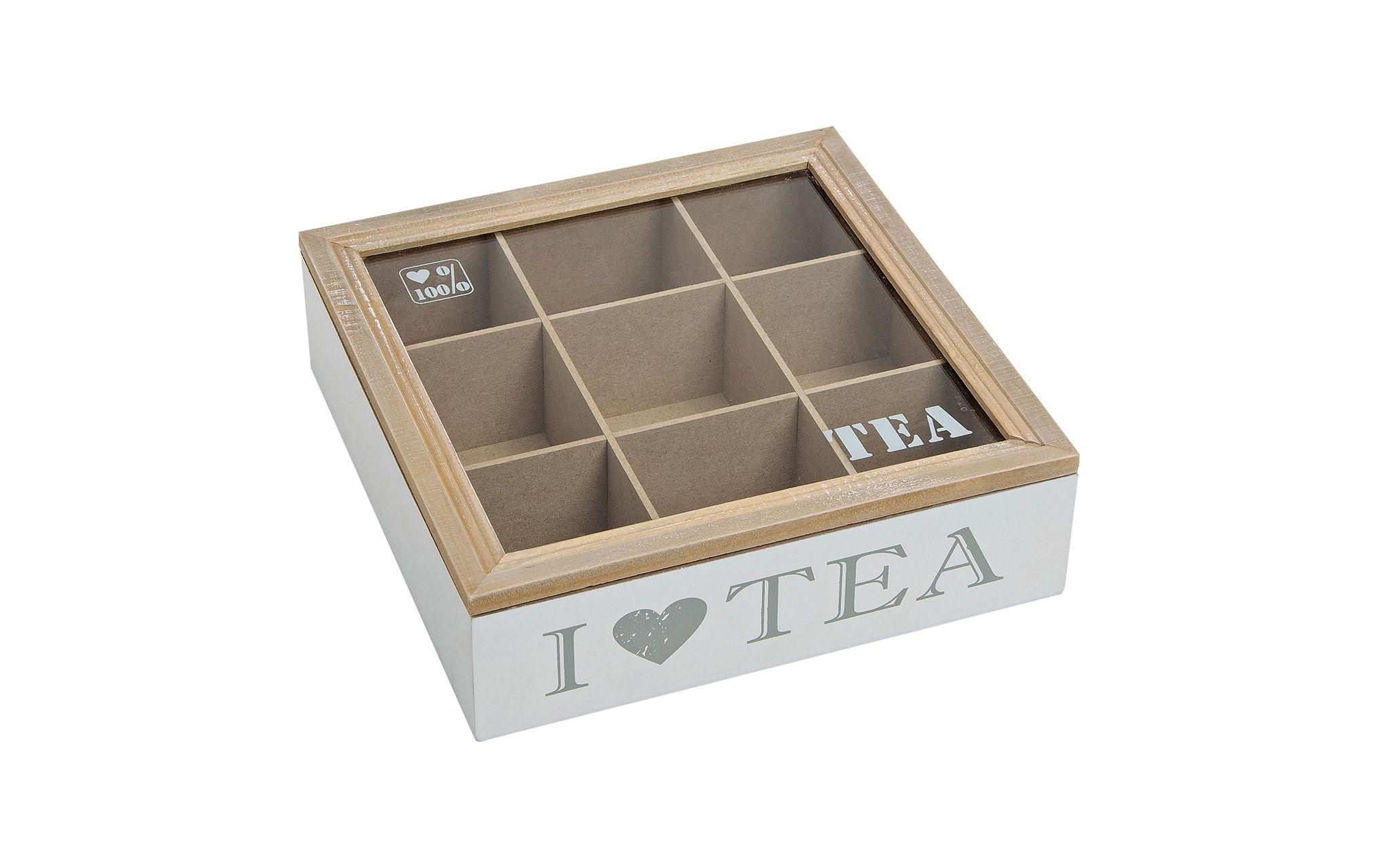 G.Wurm Teebteuelbox I Love Tea 24x7x24cm