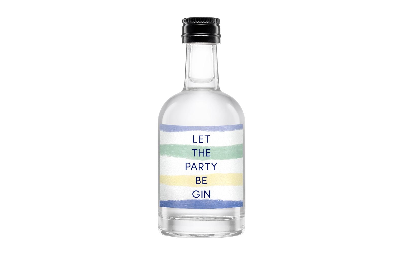 Grafik Werkstatt Gin 50ml Let the party be gin
