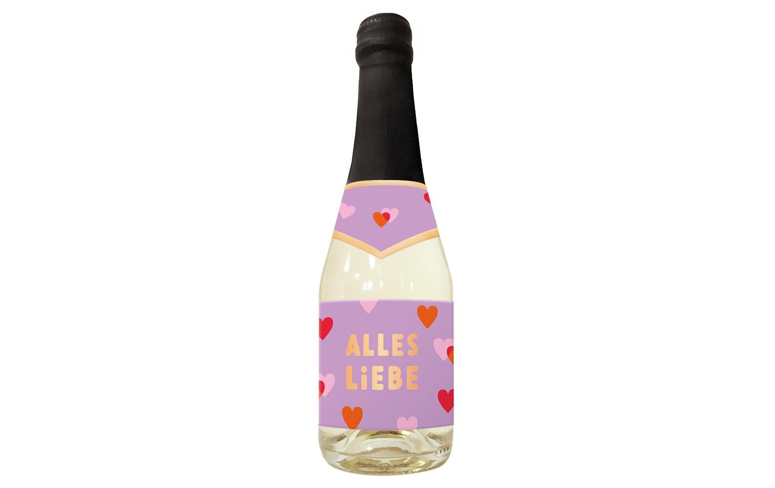 Grafik Werkstatt Secco-Flasche 0,2l Alles Liebe