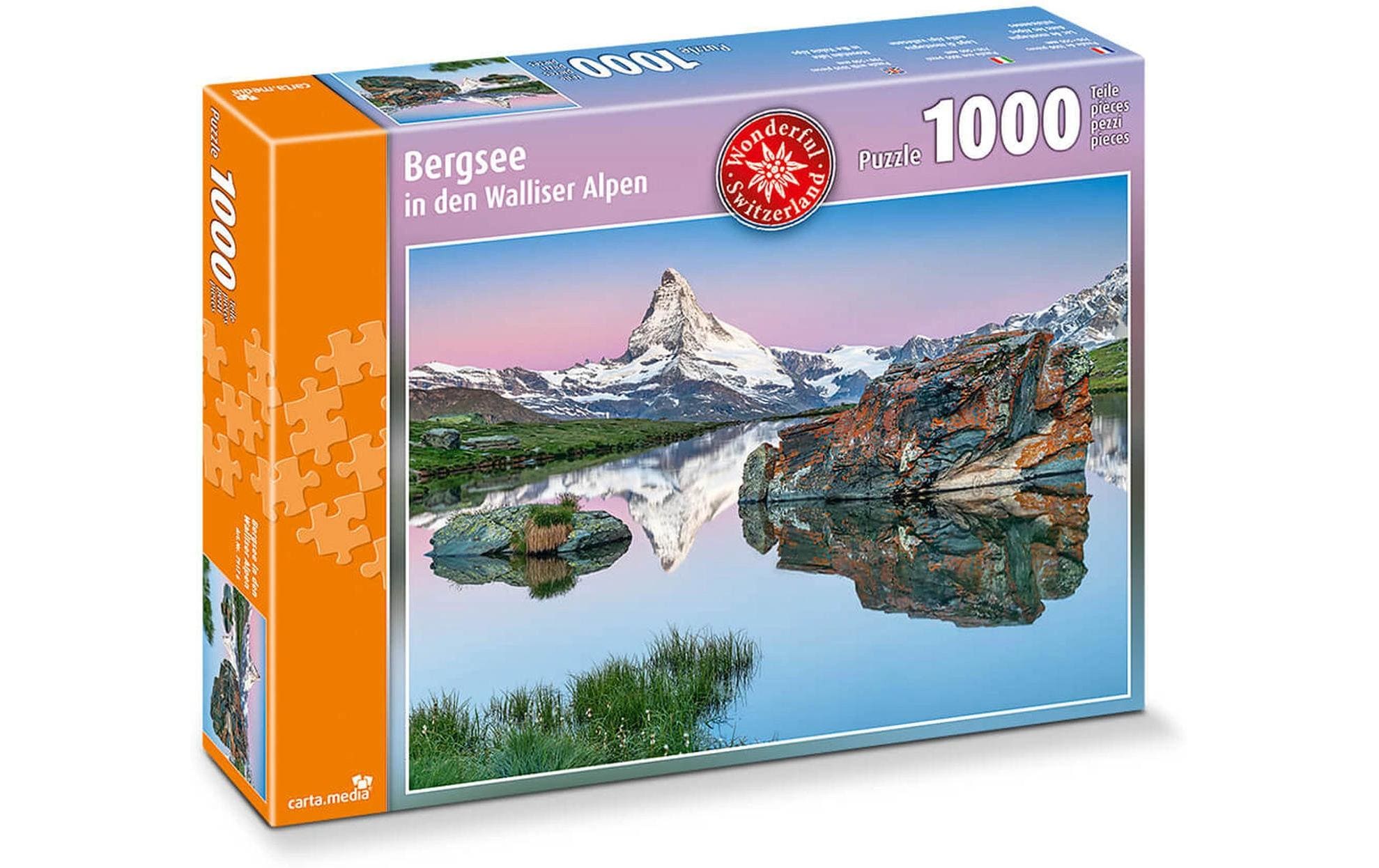 Puzzle Bergsee in den Walliseralpen Puzzle mit 1000 Teilen