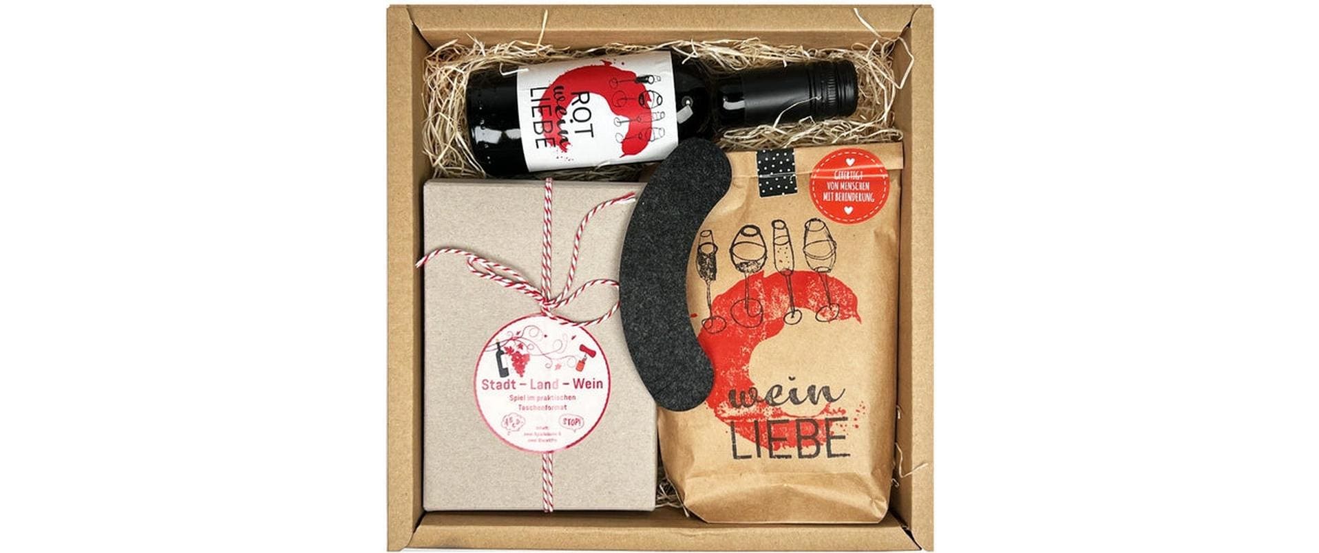 Wunderle Geschenkbox Wein, 27.5x26.5x8cm