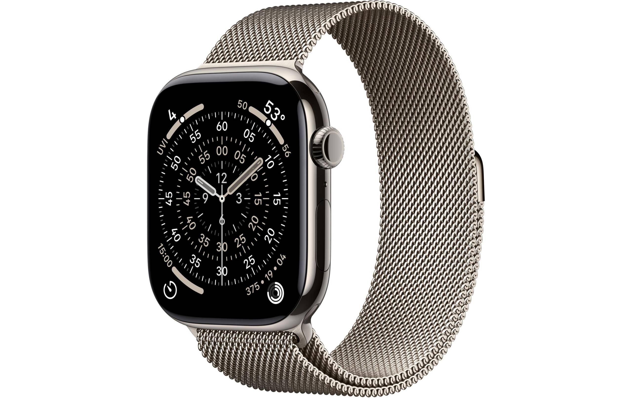 Apple Watch S11 CEL 46 Nat Titanium S mit Natural Milanese Loop - S/M